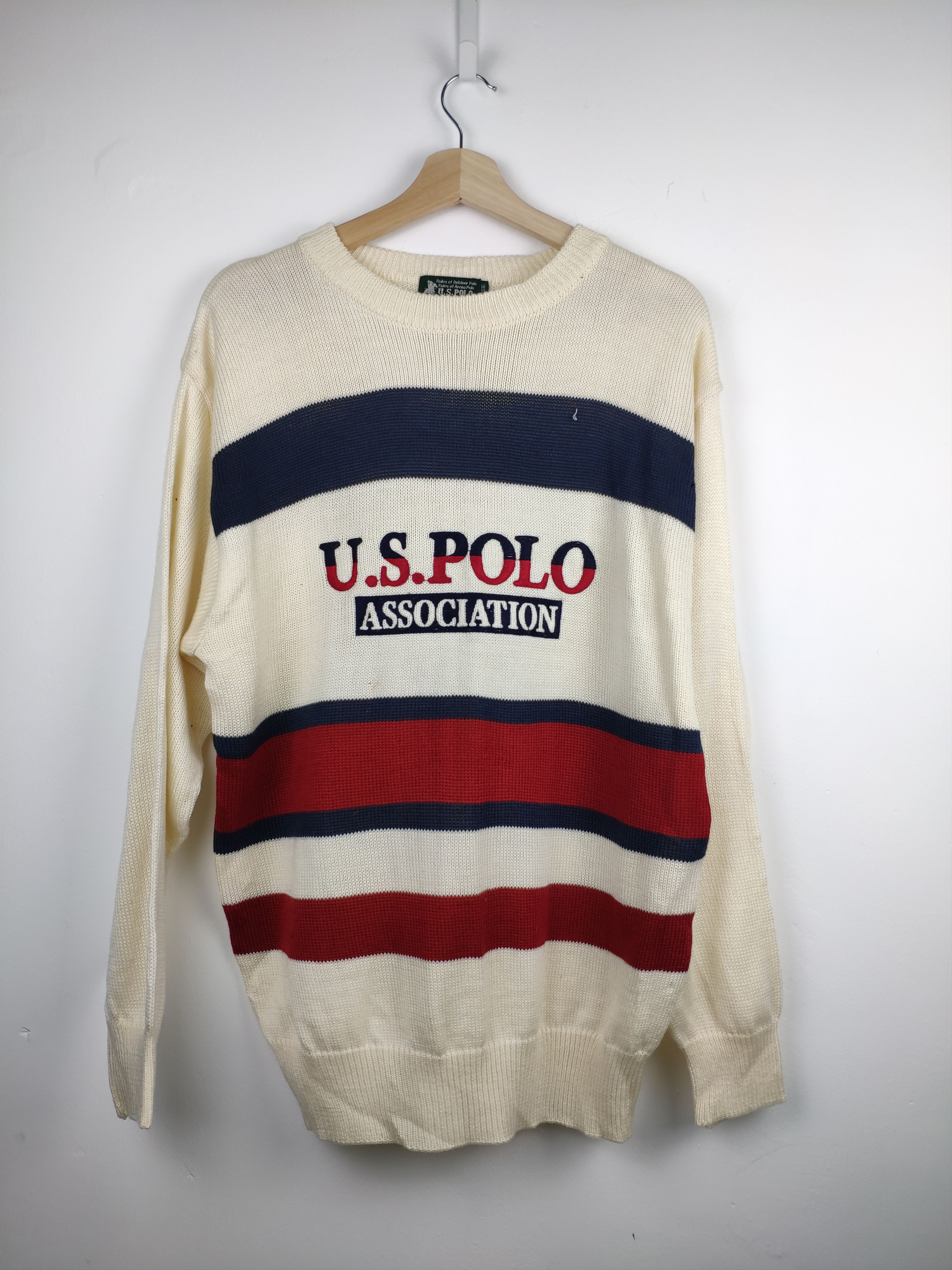 Aran Isles Knitwear × U.S. Polo Assn. × Vintage Polo Wool Knit Sweater US Polo Association Size US L / EU 52-54 / 3 - 1 Thumbnail