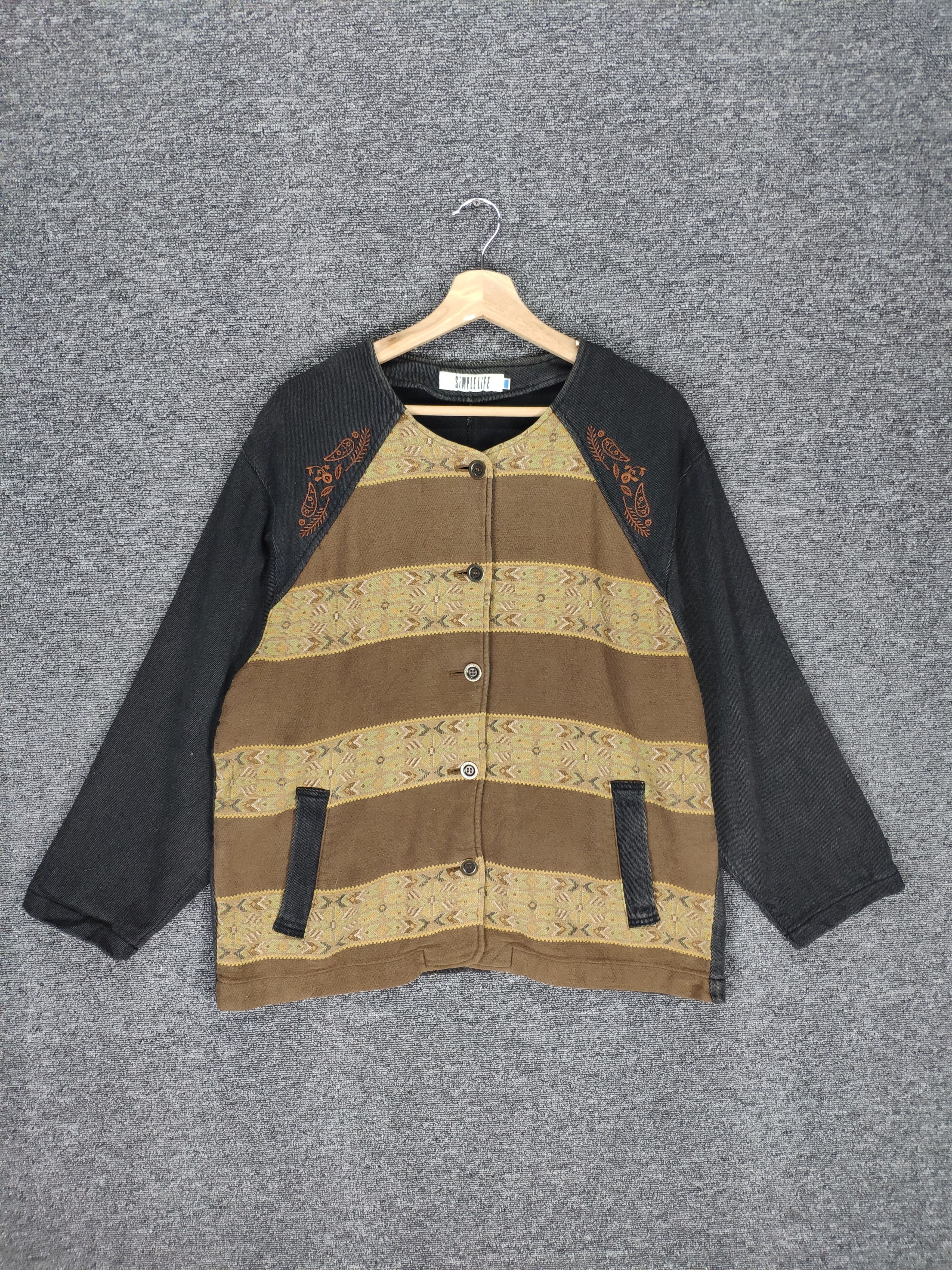 Japanese Brand × Vintage Steal 💥 Vintage Knit Cardigan Native Style Simple Life Size US M / EU 48-50 / 2 - 1 Thumbnail