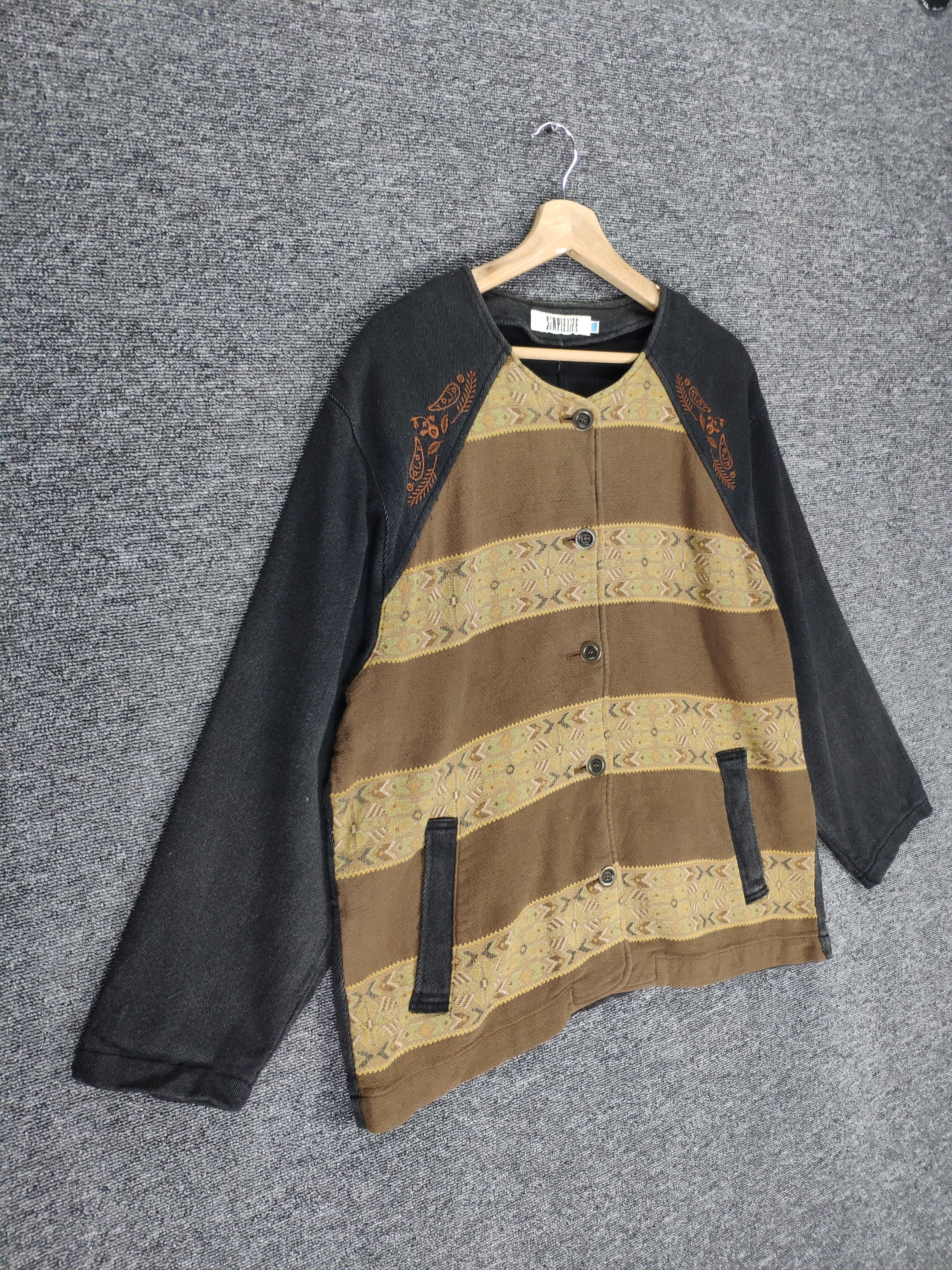 Japanese Brand × Vintage Steal 💥 Vintage Knit Cardigan Native Style Simple Life Size US M / EU 48-50 / 2 - 3 Thumbnail