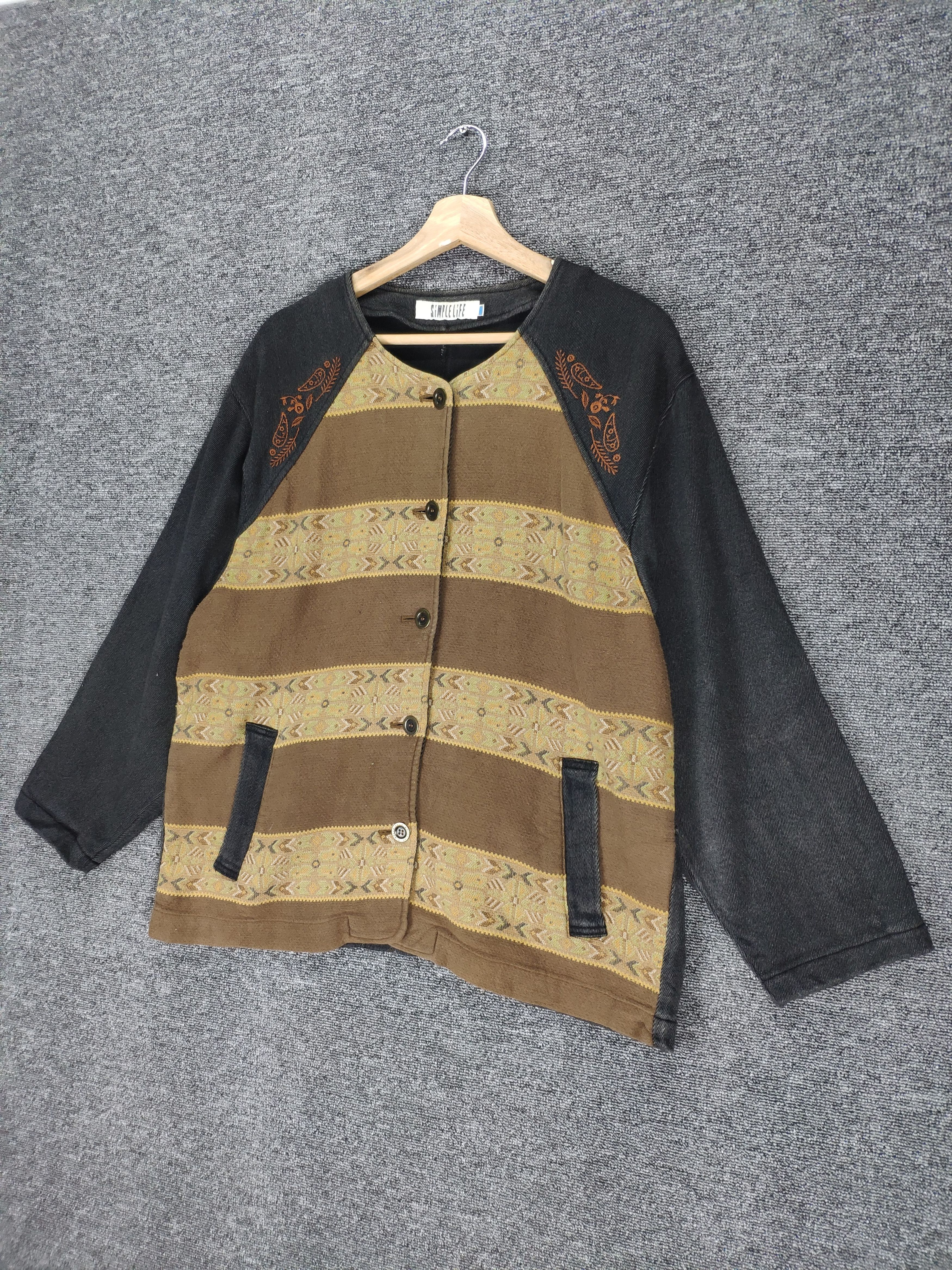 Japanese Brand × Vintage Steal 💥 Vintage Knit Cardigan Native Style Simple Life Size US M / EU 48-50 / 2 - 2 Thumbnail