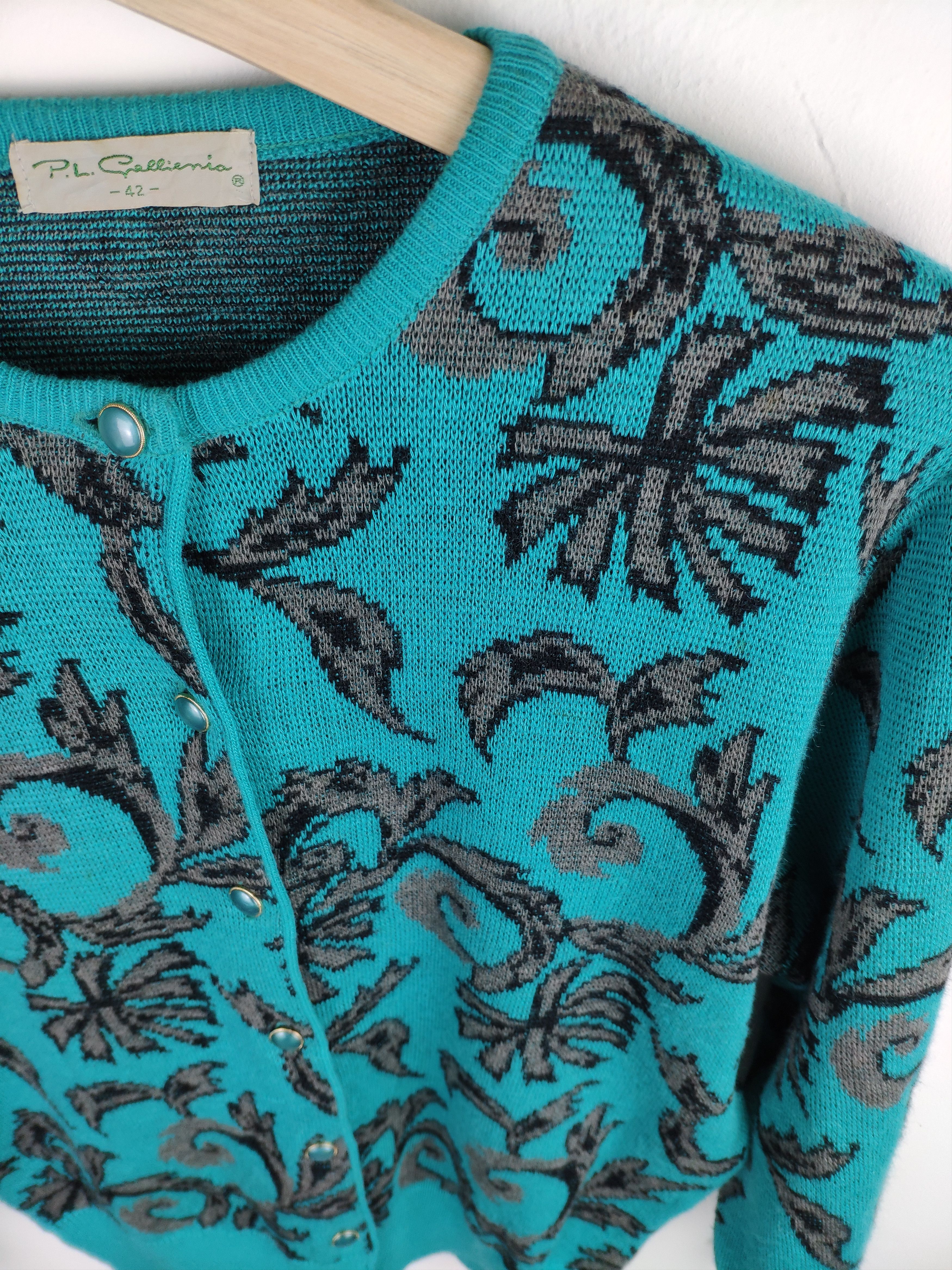 Aran Isles Knitwear × Japanese Brand Vintage Wool Knit Cardigan Paisley Style Size M / US 6-8 / IT 42-44 - 3 Thumbnail