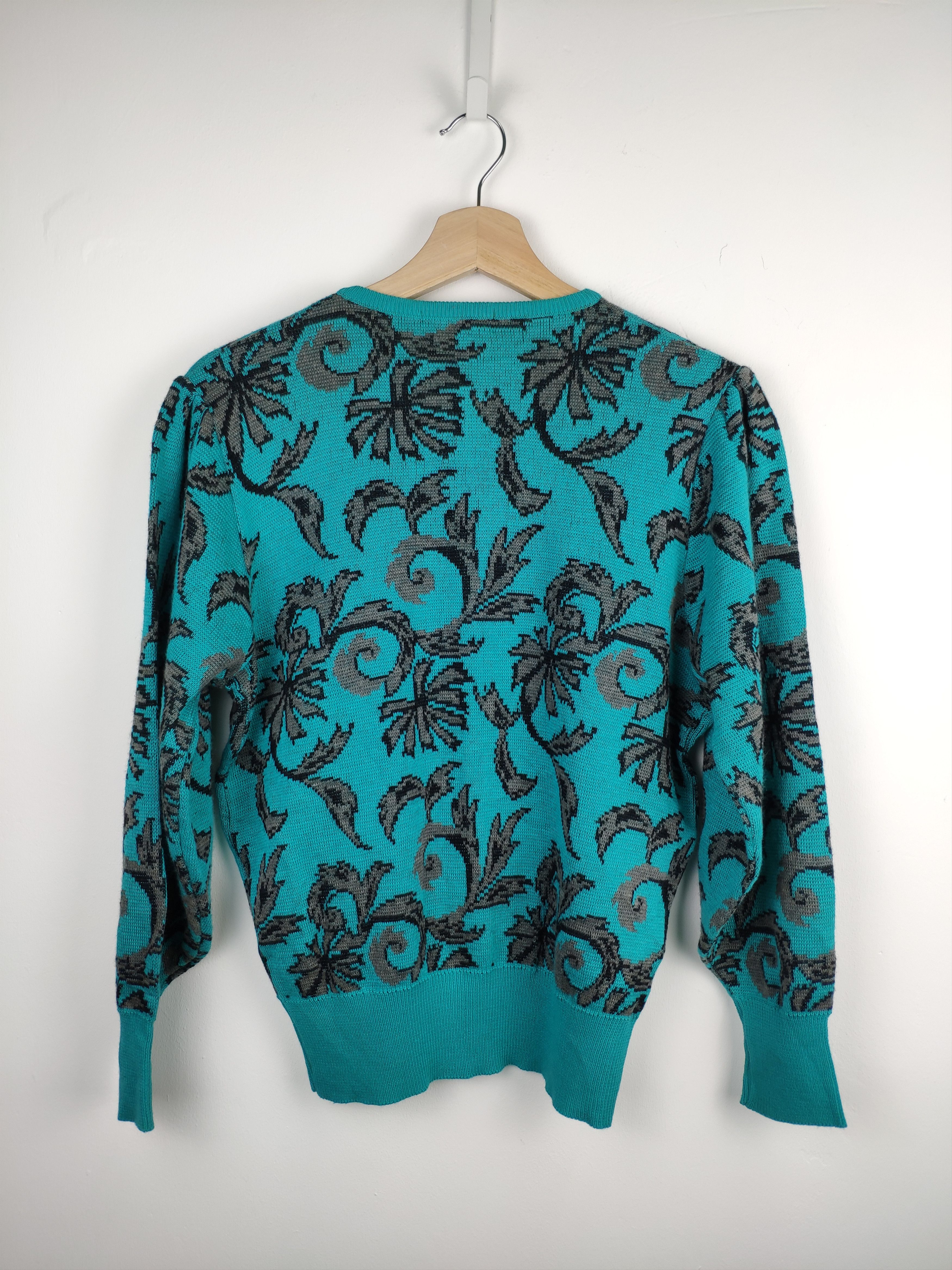 Aran Isles Knitwear × Japanese Brand Vintage Wool Knit Cardigan Paisley Style Size M / US 6-8 / IT 42-44 - 6 Thumbnail
