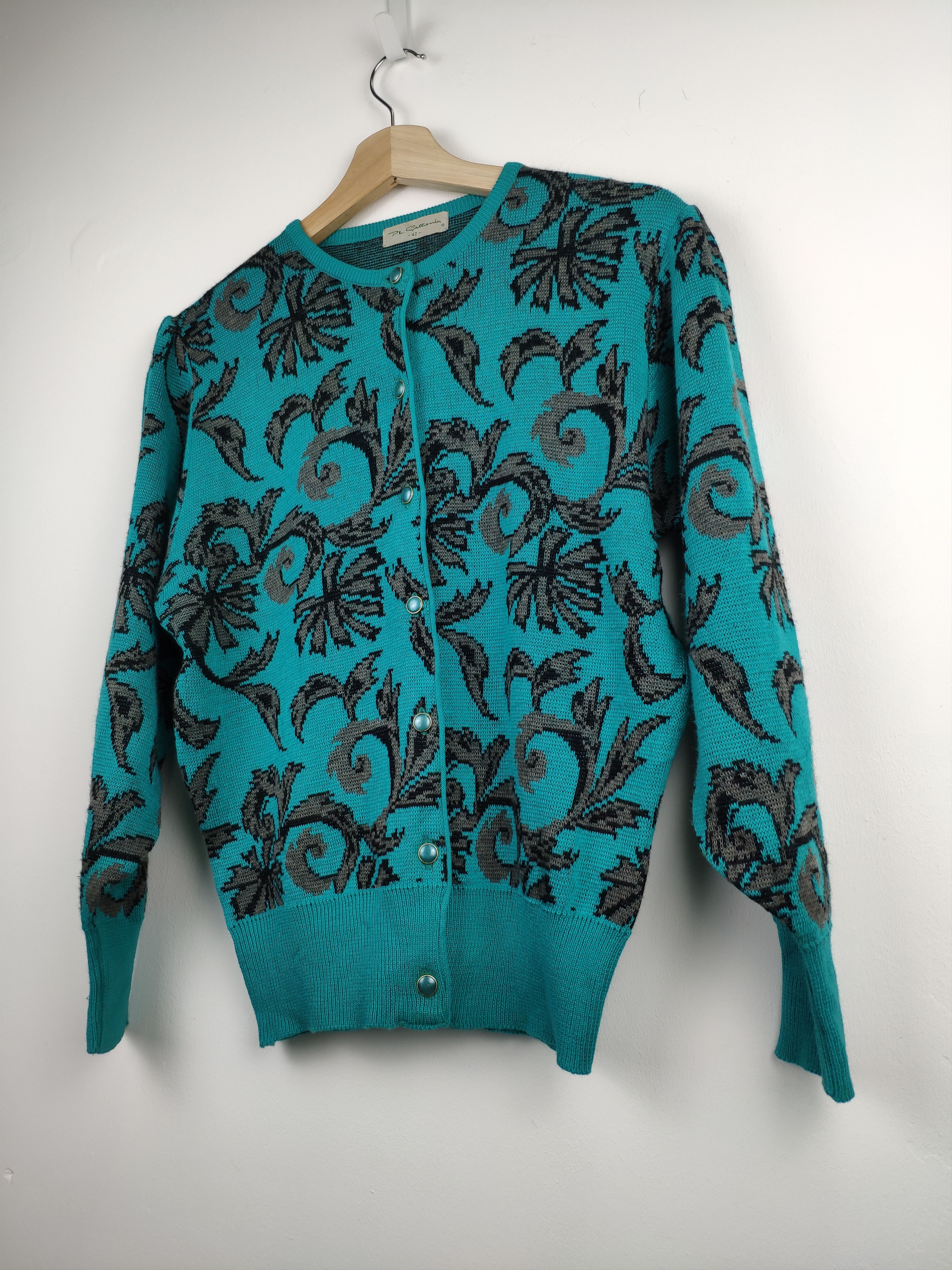 Aran Isles Knitwear × Japanese Brand Vintage Wool Knit Cardigan Paisley Style Size M / US 6-8 / IT 42-44 - 2 Thumbnail