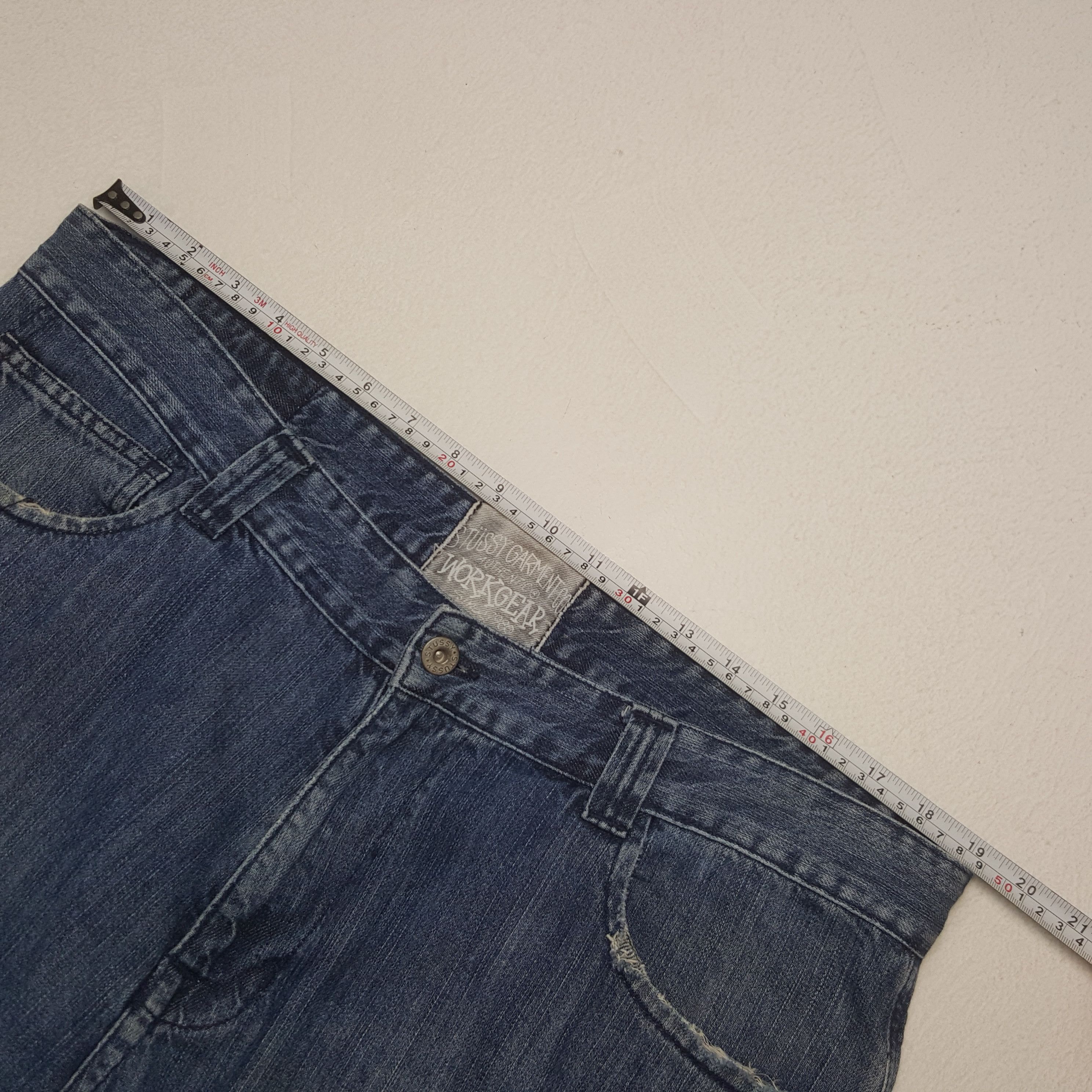 Designer × Stussy × Vintage Vintage Stussy Custom Art Big Logo Denim Jeans Size US 38 / EU 54 - 7 Thumbnail