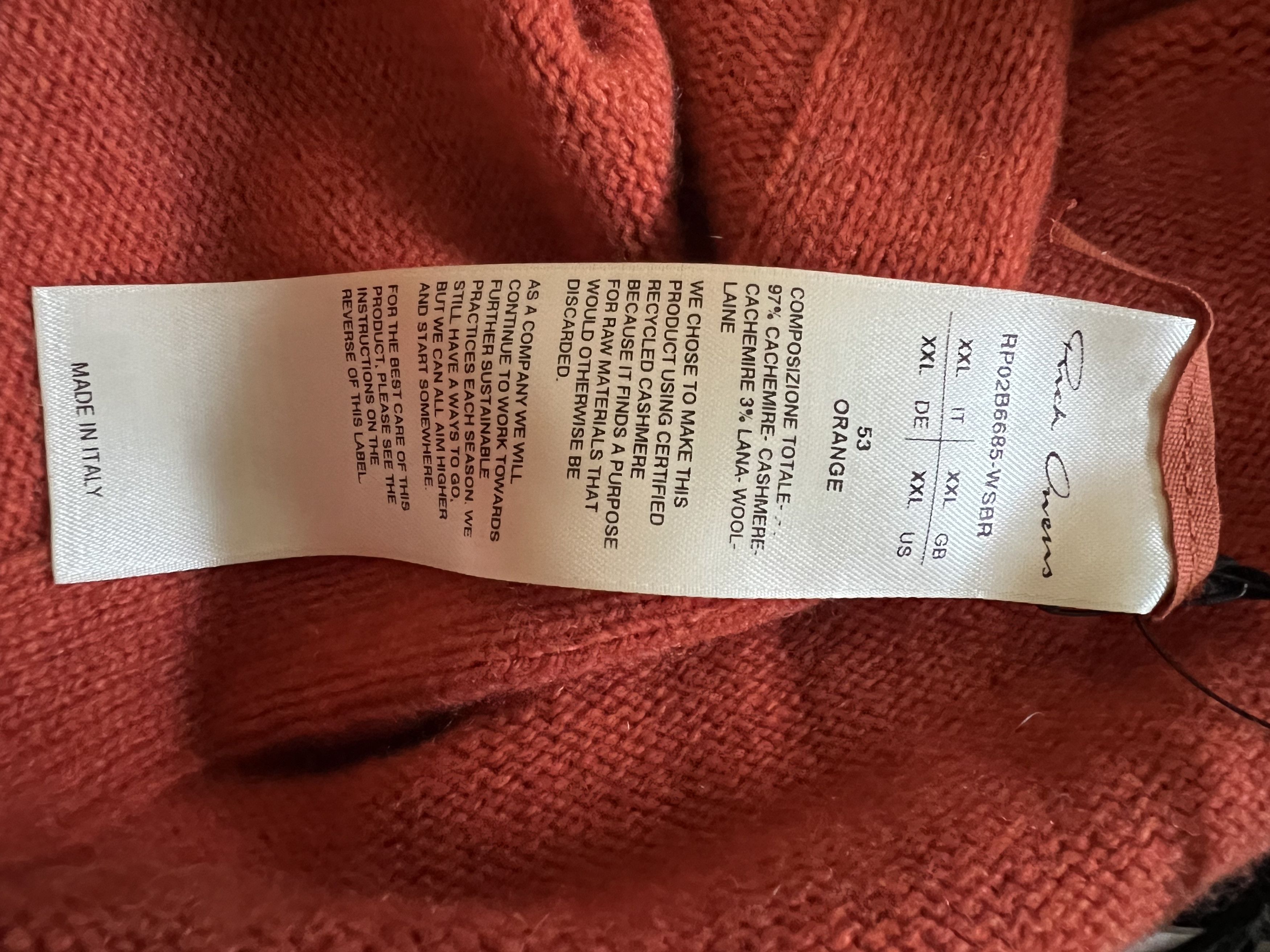 Rick Owens 100% Cashmere Hoodie Knit Size US XL / EU 56 / 4 - 6 Thumbnail