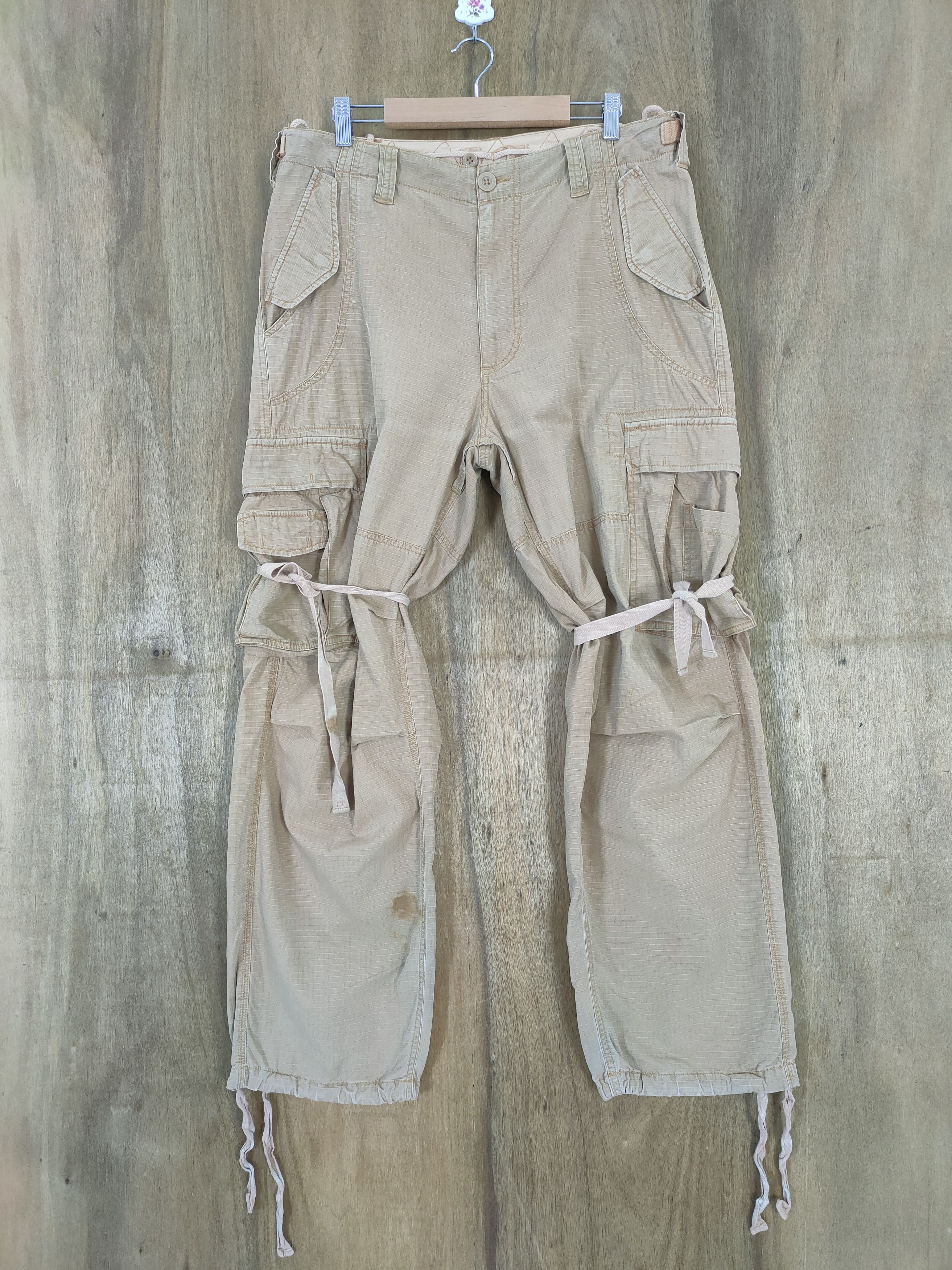 Japanese Brand VINTAGE DDG FADED BONDAGE CARGO PANTS Size US 36 / EU 52 - 2 Thumbnail