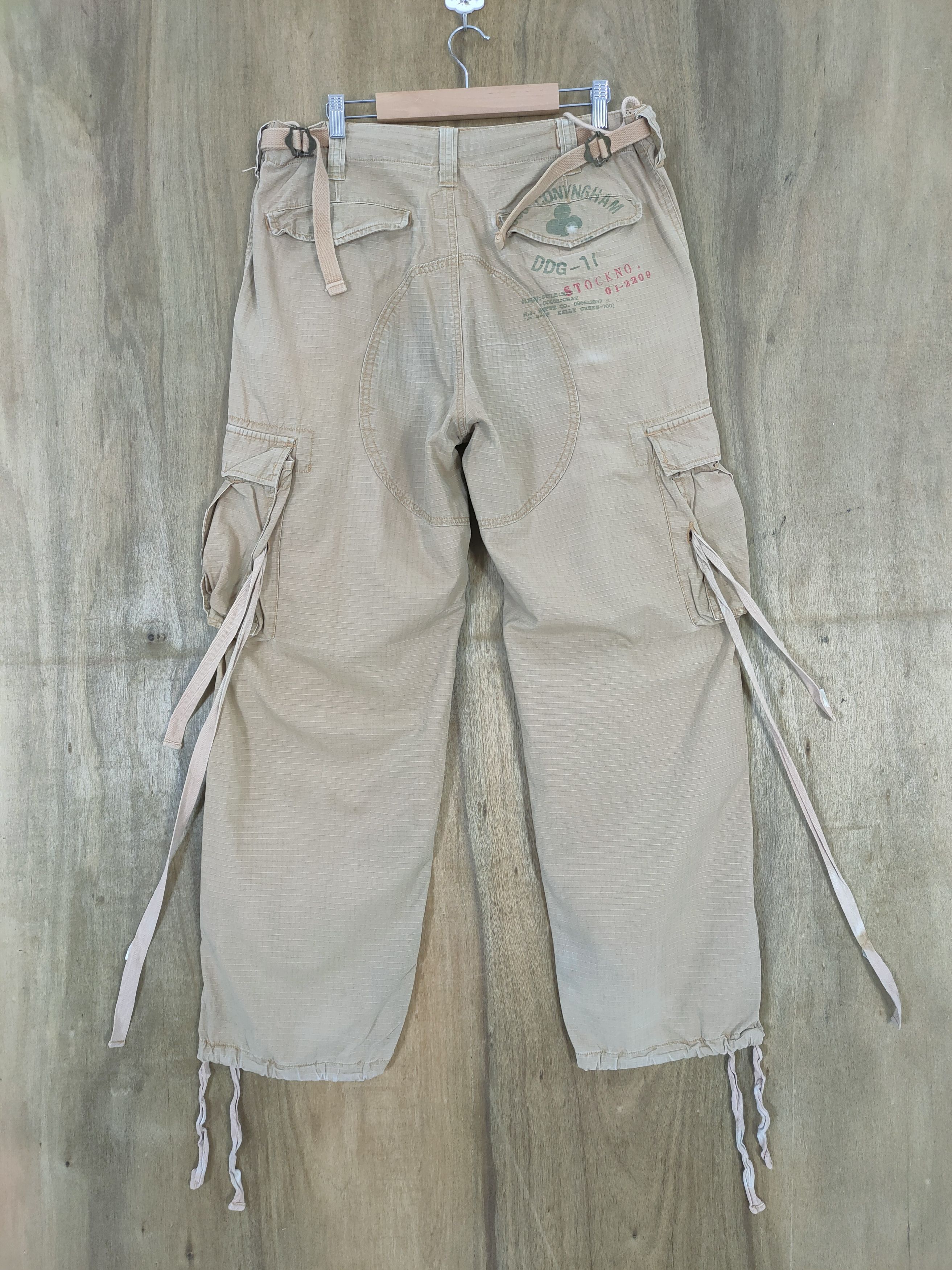Japanese Brand VINTAGE DDG FADED BONDAGE CARGO PANTS Size US 36 / EU 52 - 10 Thumbnail