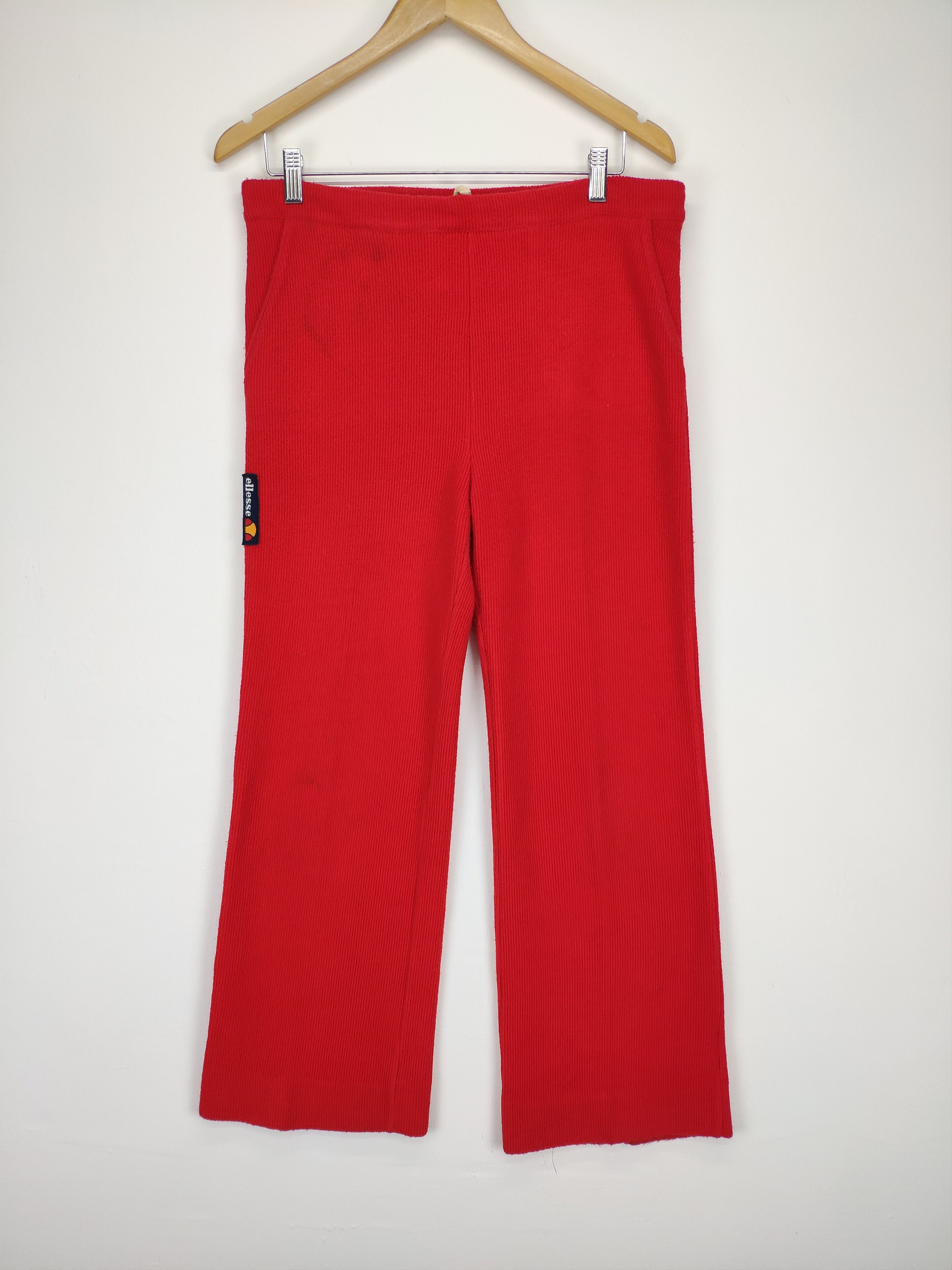 image of Corduroi Club x Ellesse Vintage Ellesse Corduroy Pants in Red, Men's (Size 31)