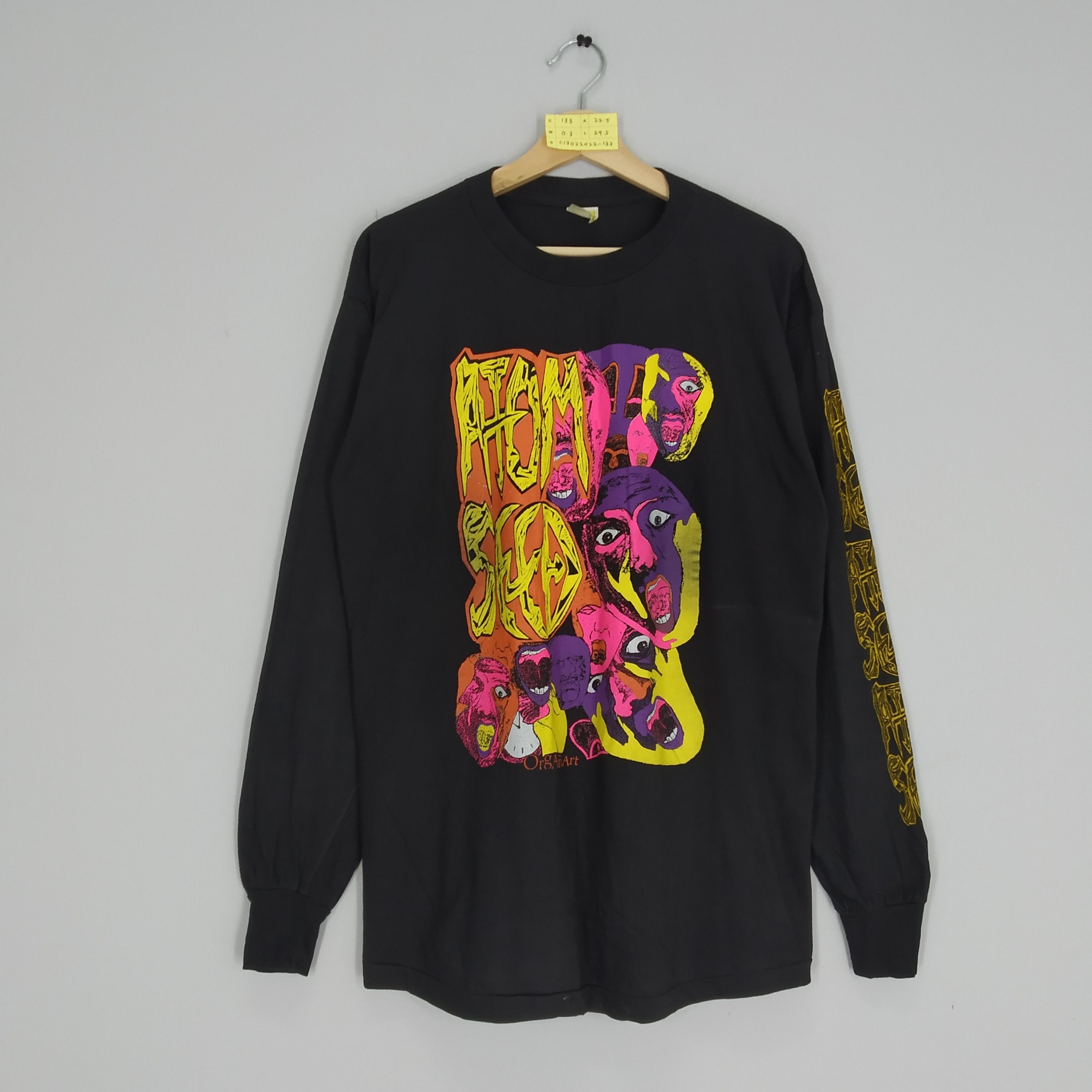image of Band Tees x Tour Tee Vintage 90's Atom Seed Adrenaline Junkie Long Sleeve Band in Black (Size XL)