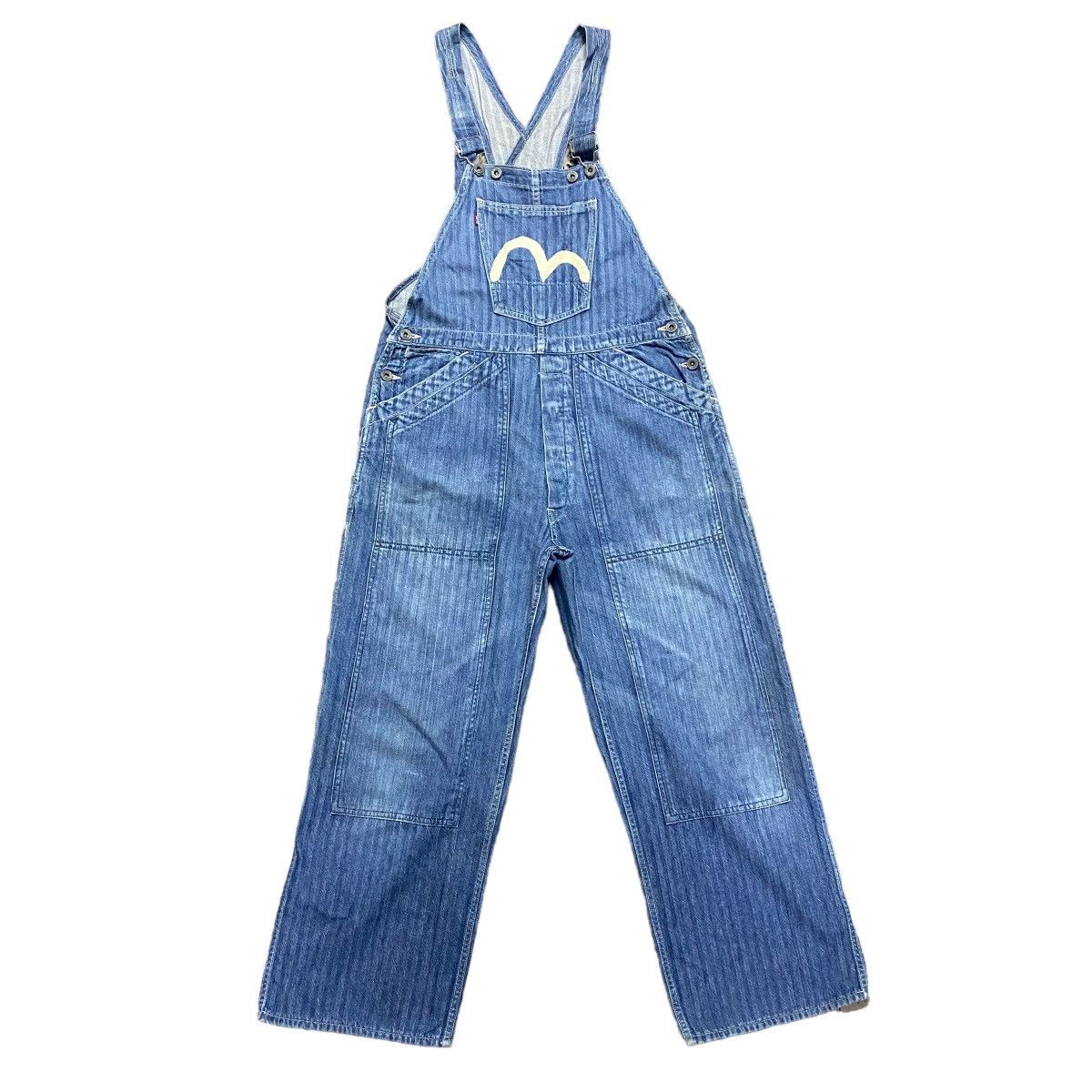 image of Evis Evisu Overalls Painter Herringbone in Blue, Men's (Size 34)