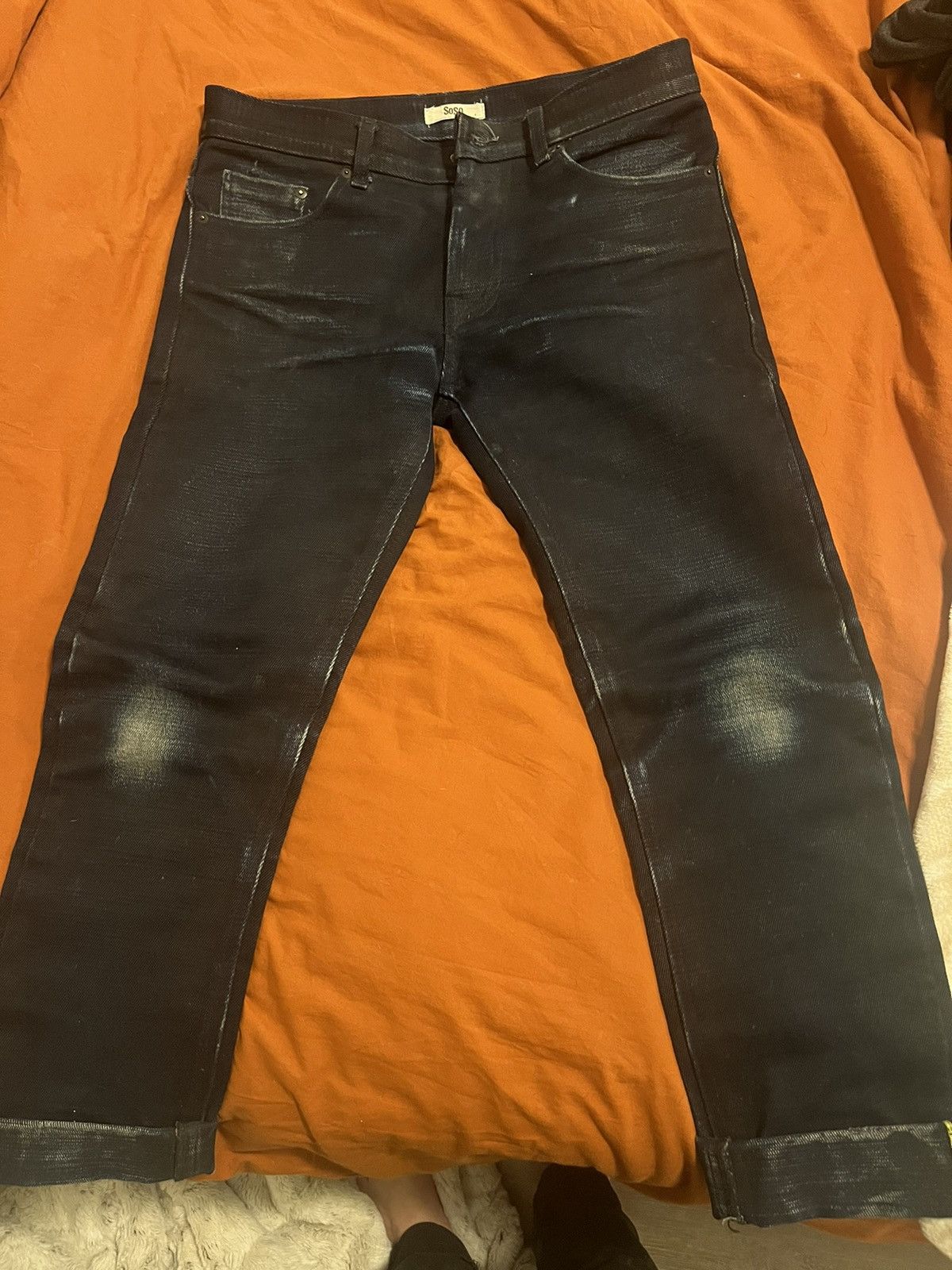 SoSo 25oz Indigo x Indigo heavy weight denim jeans