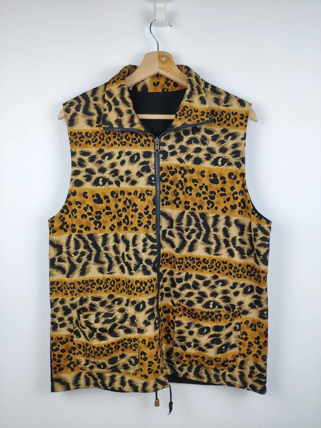 Japanese Brand × Vintage Vintage Vest Leopard Style Reversible Size US M / EU 48-50 / 2 - 1 Thumbnail