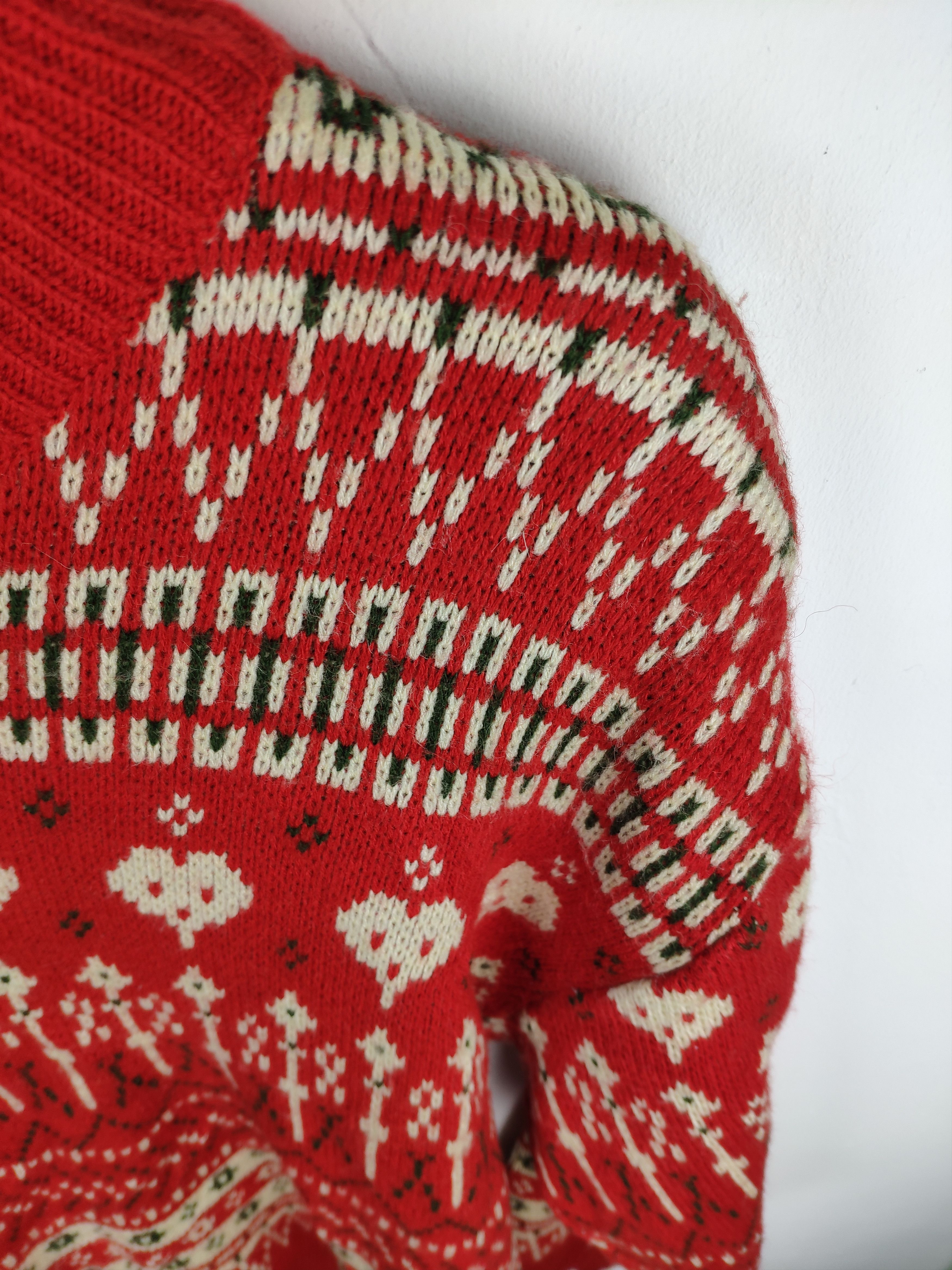 Aran Isles Knitwear × Japanese Brand × Vintage Vintage Wool Knit Sweater Crewneck Native Style Size US L / EU 52-54 / 3 - 3 Thumbnail