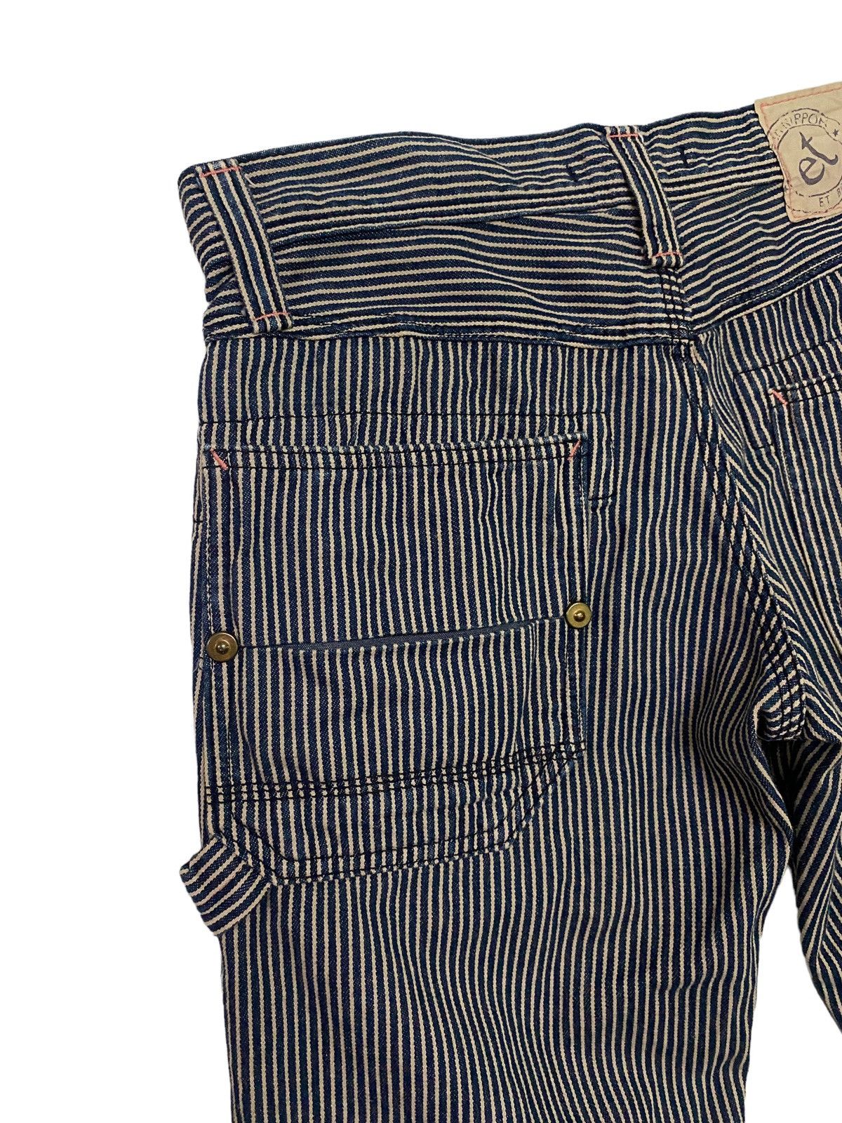 Japanese Brand Vintage Et Boite Carpenter Striped Worker Denim Pant S46k Size US 27 - 10 Thumbnail