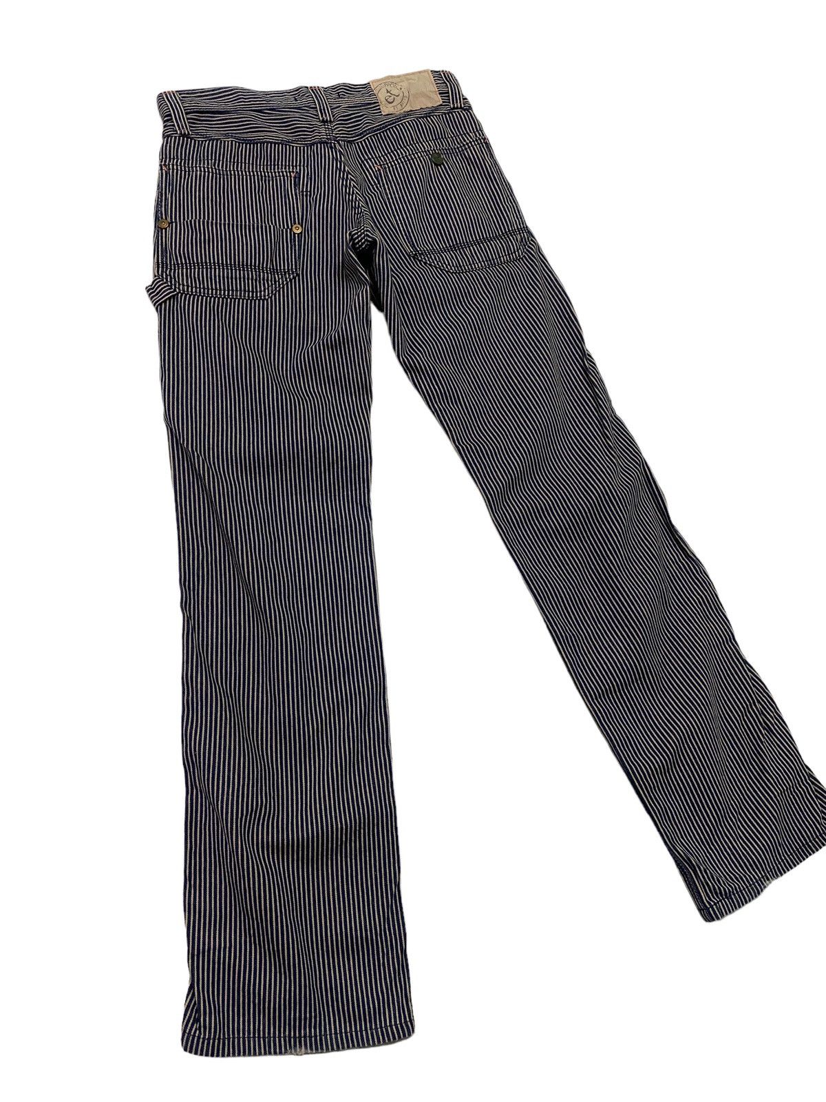 Japanese Brand Vintage Et Boite Carpenter Striped Worker Denim Pant S46k Size US 27 - 1 Thumbnail