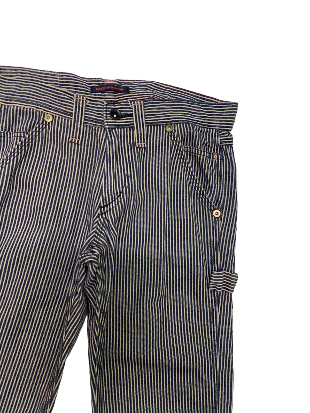 Japanese Brand Vintage Et Boite Carpenter Striped Worker Denim Pant S46k Size US 27 - 7 Thumbnail