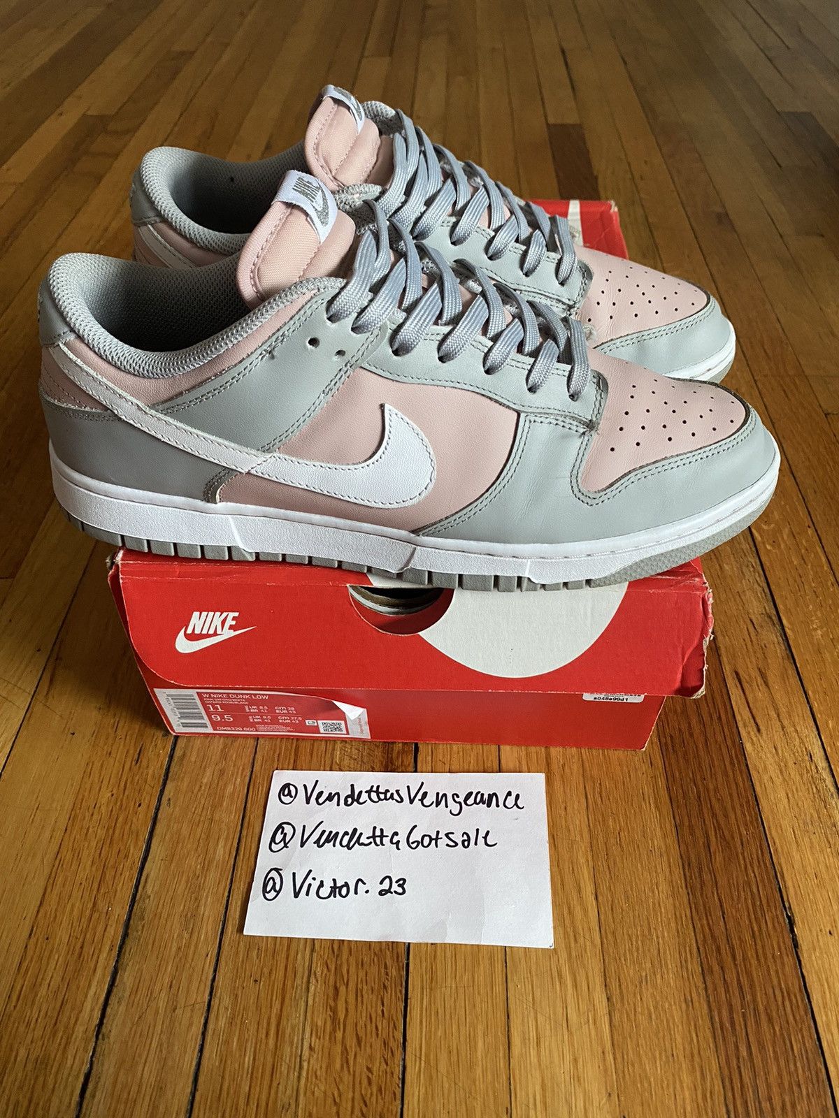 Nike Nike Dunk Low Pink Oxford European Release 2021 US9.5 Size US 9.5 / EU 42-43 - 1 Thumbnail