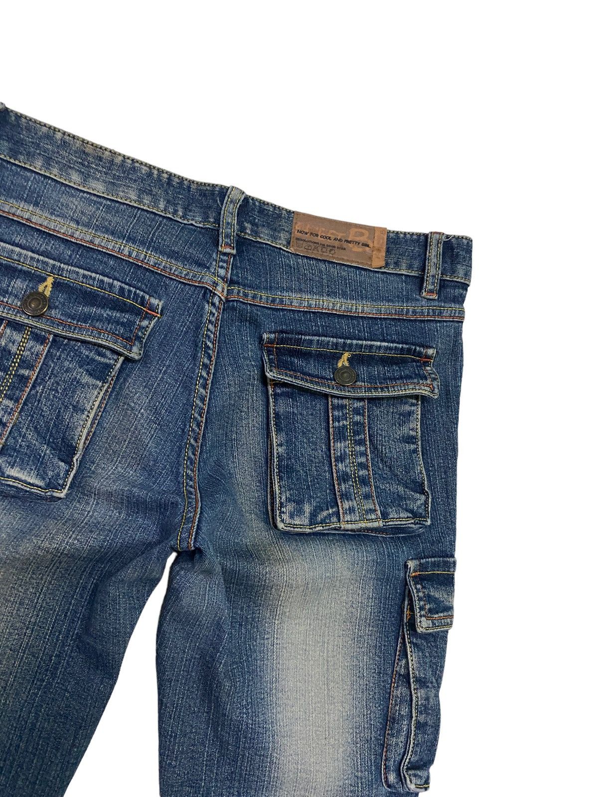 Japanese Brand Flared Sweet B Cargo Multipocket Denim Pant Size US 28 / EU 44 - 10 Thumbnail