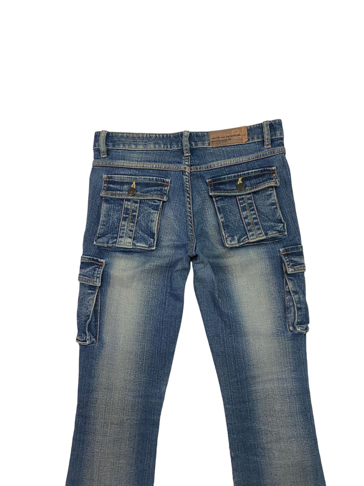 Japanese Brand Flared Sweet B Cargo Multipocket Denim Pant Size US 28 / EU 44 - 8 Thumbnail