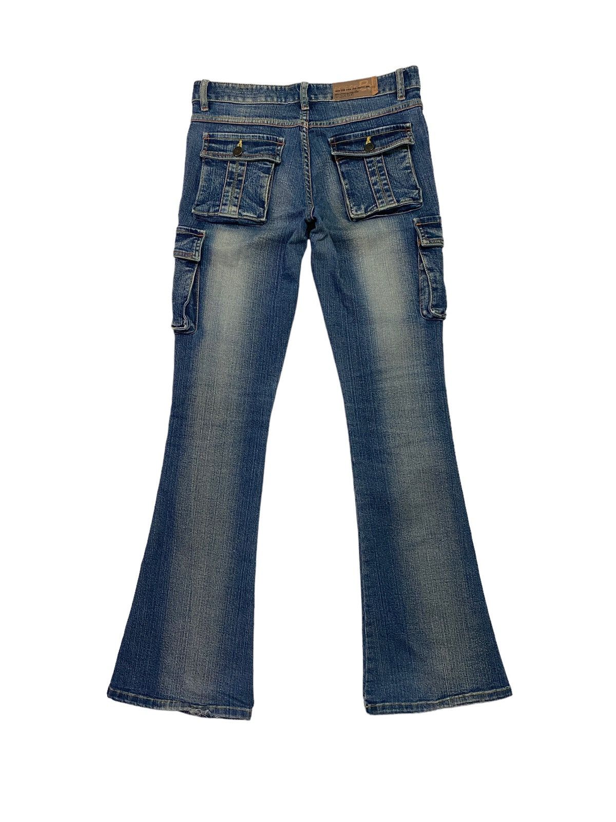 Japanese Brand Flared Sweet B Cargo Multipocket Denim Pant Size US 28 / EU 44 - 7 Thumbnail