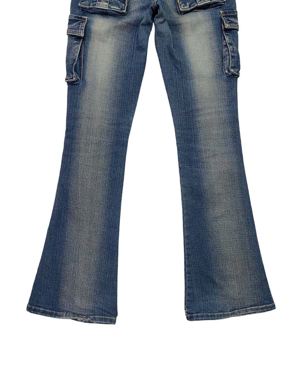 Japanese Brand Flared Sweet B Cargo Multipocket Denim Pant Size US 28 / EU 44 - 4 Thumbnail