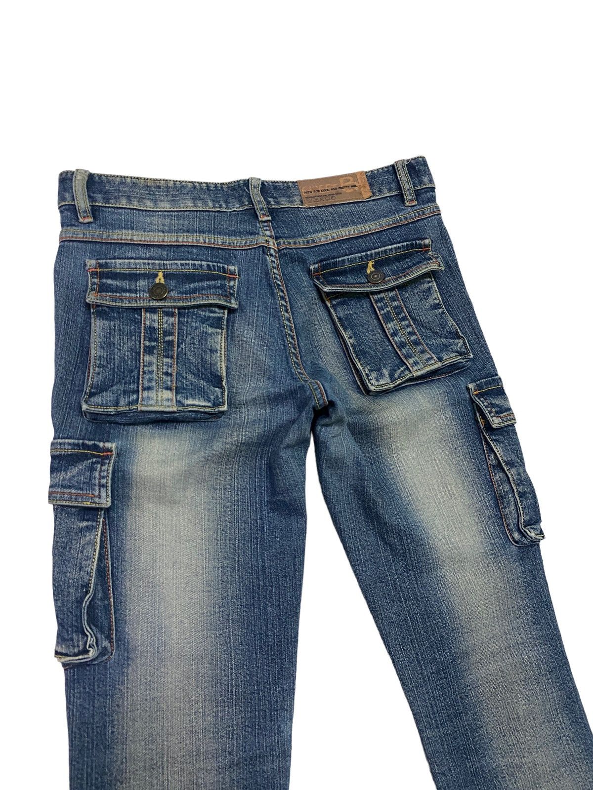 Japanese Brand Flared Sweet B Cargo Multipocket Denim Pant Size US 28 / EU 44 - 9 Thumbnail