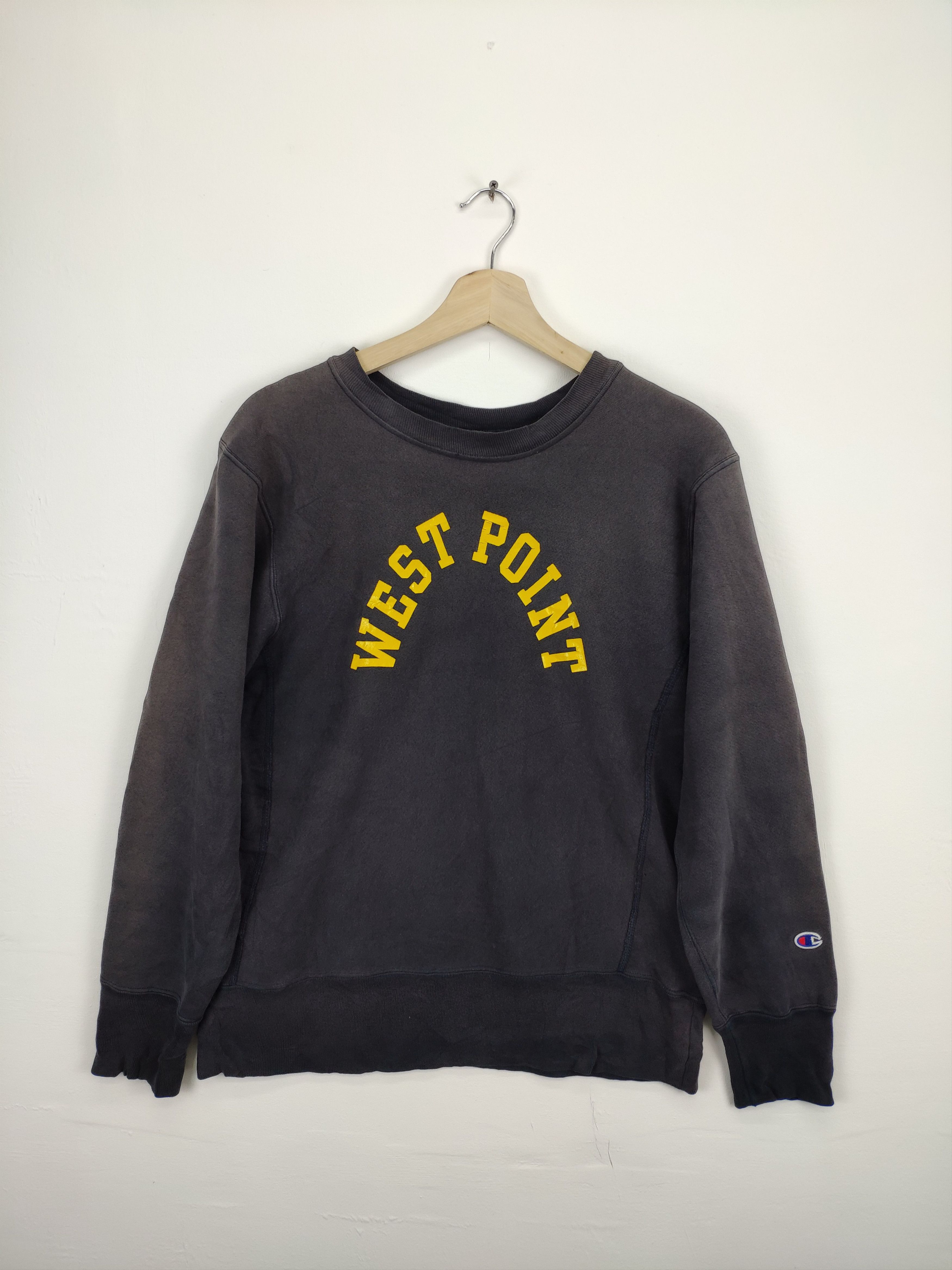 image of Vintage Champion Sweatshirt West Point Sun Faded, Men's (Size Medium)