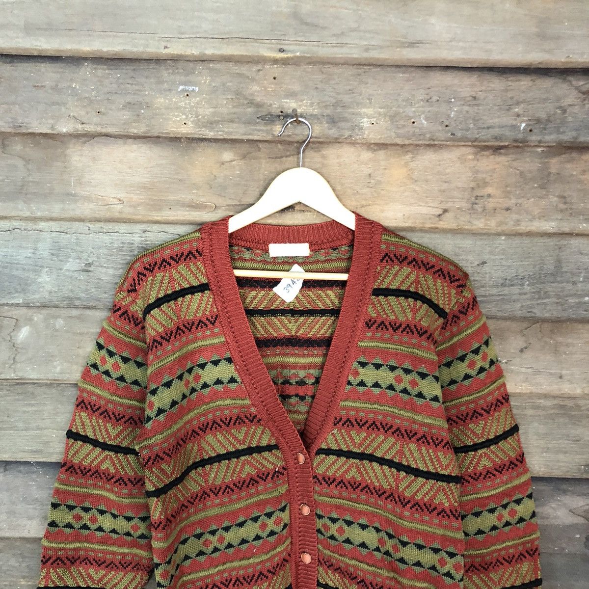 Vintage Pallspyra Brown Navajo distressed knitwear Cardigan #3948 Size US S / EU 44-46 / 1 - 9 Thumbnail