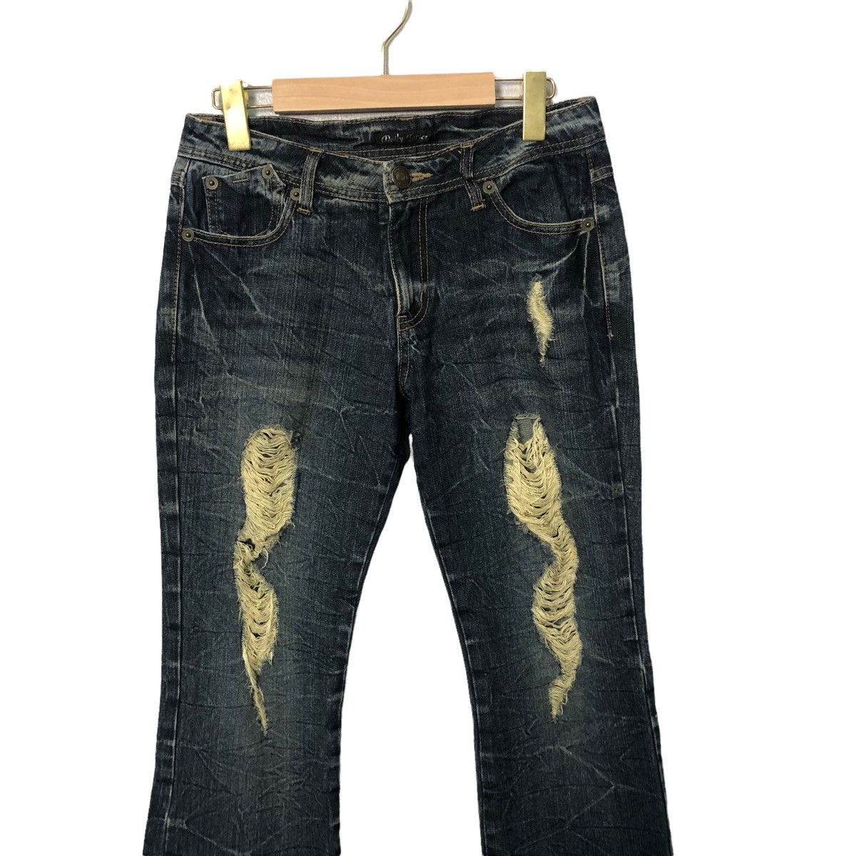 Japanese Brand Vintage Daily Topics Bootcut Distressed Denim Pants W30 Size 30" / US 8 / IT 44 - 2 Thumbnail