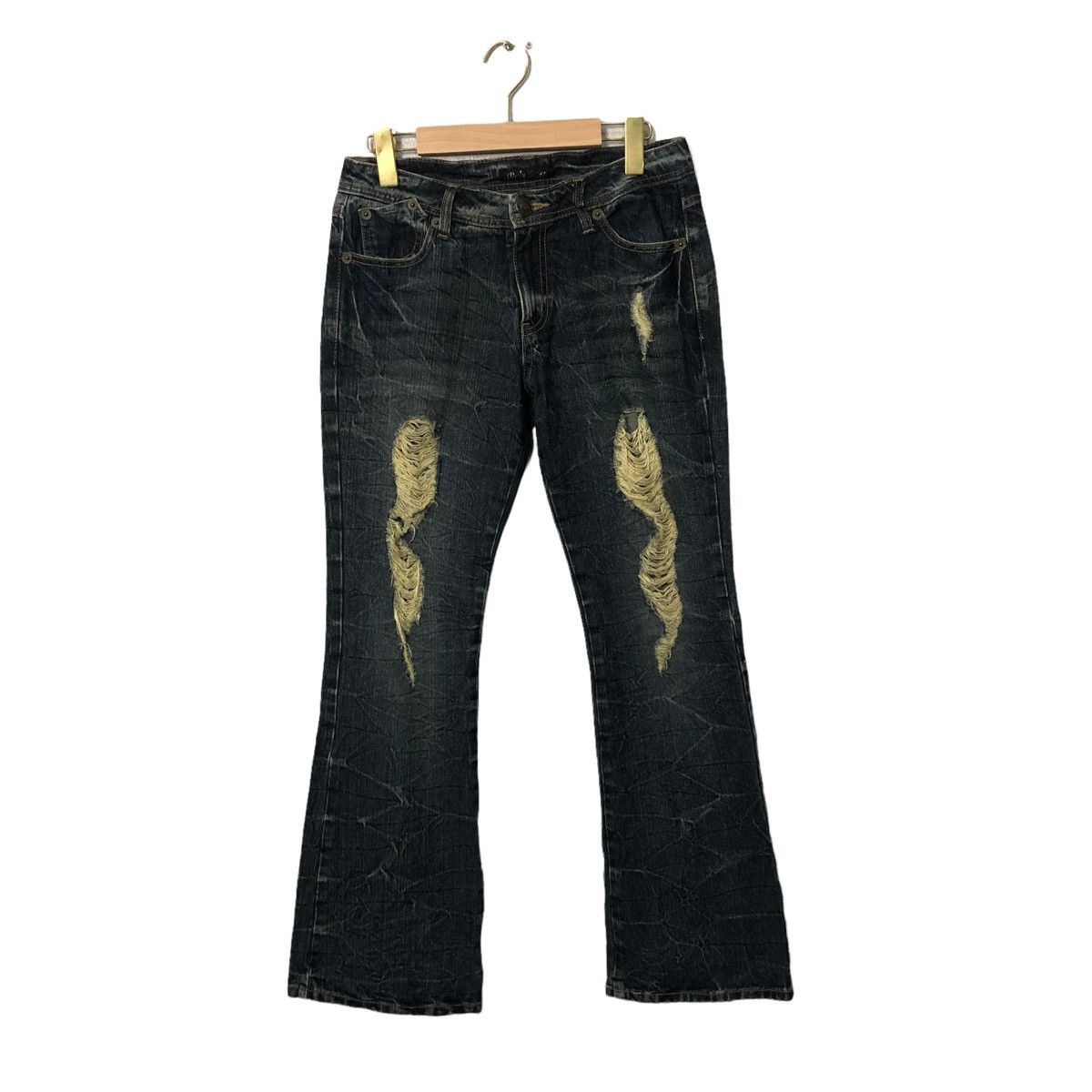 Japanese Brand Vintage Daily Topics Bootcut Distressed Denim Pants W30 Size 30" / US 8 / IT 44 - 1 Thumbnail