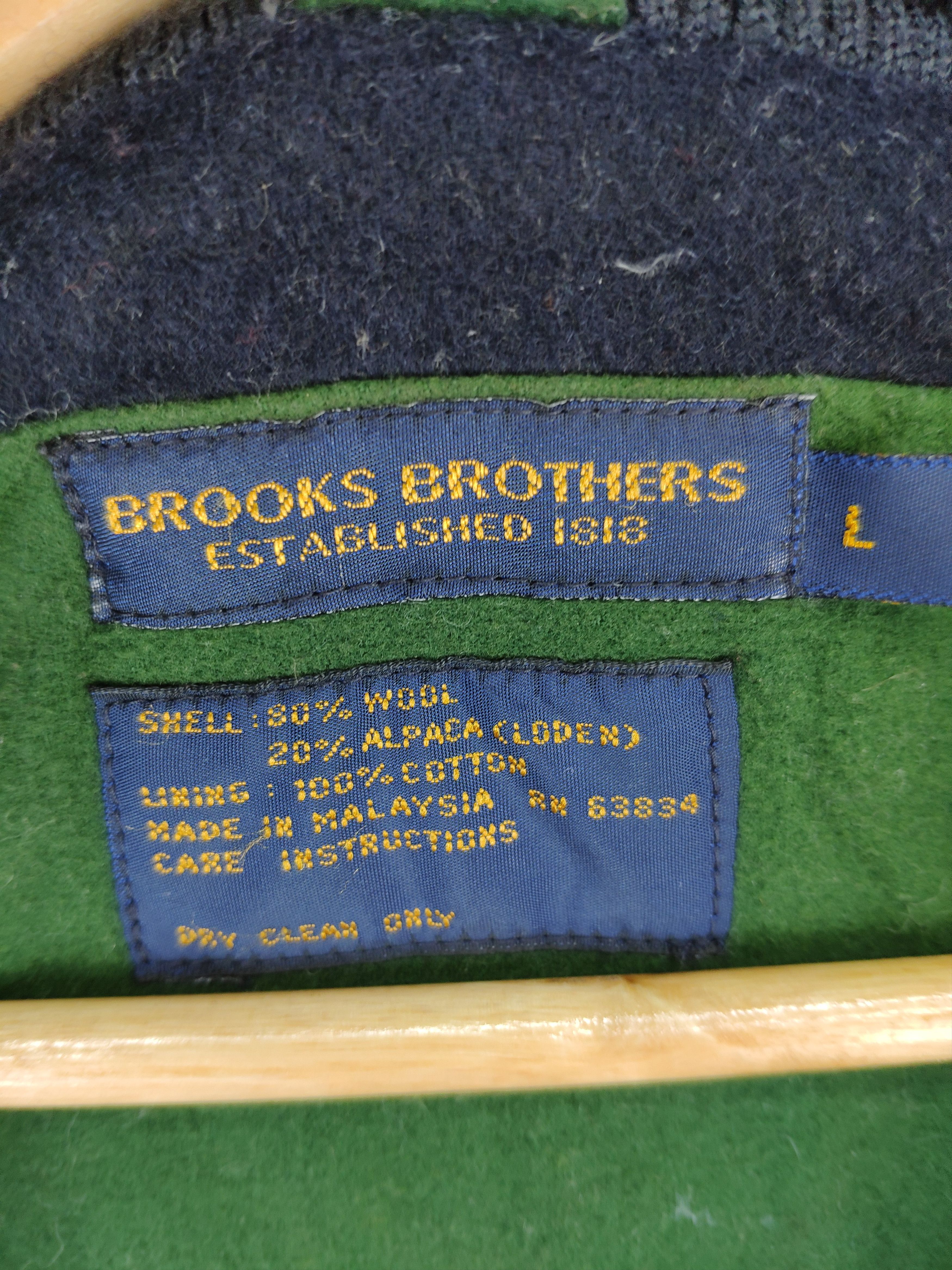 Brooks Brothers × Vintage Vintage Brooks Brothers Alpaca Wool Jacket Size US L / EU 52-54 / 3 - 4 Thumbnail