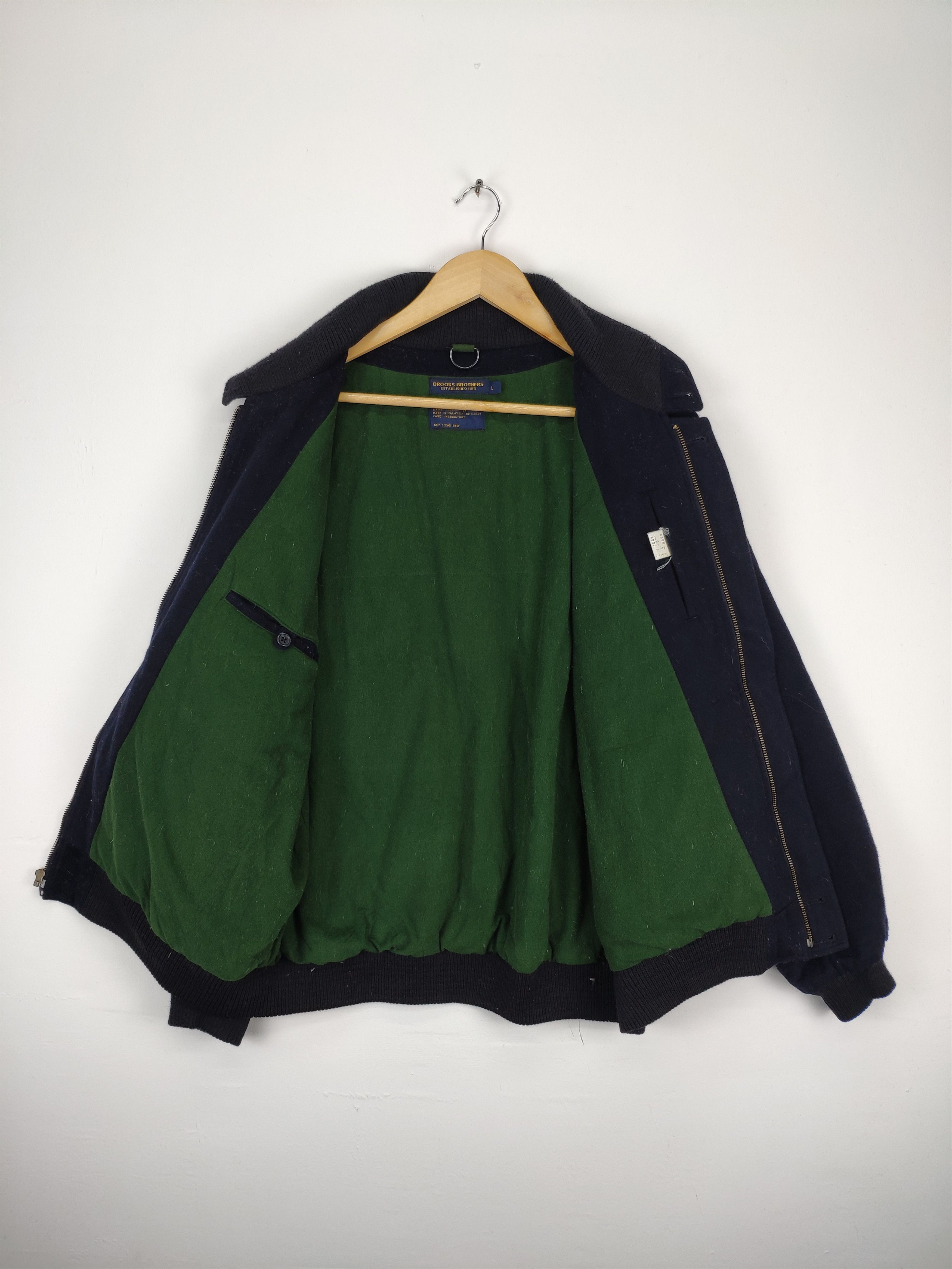 Brooks Brothers × Vintage Vintage Brooks Brothers Alpaca Wool Jacket Size US L / EU 52-54 / 3 - 3 Thumbnail