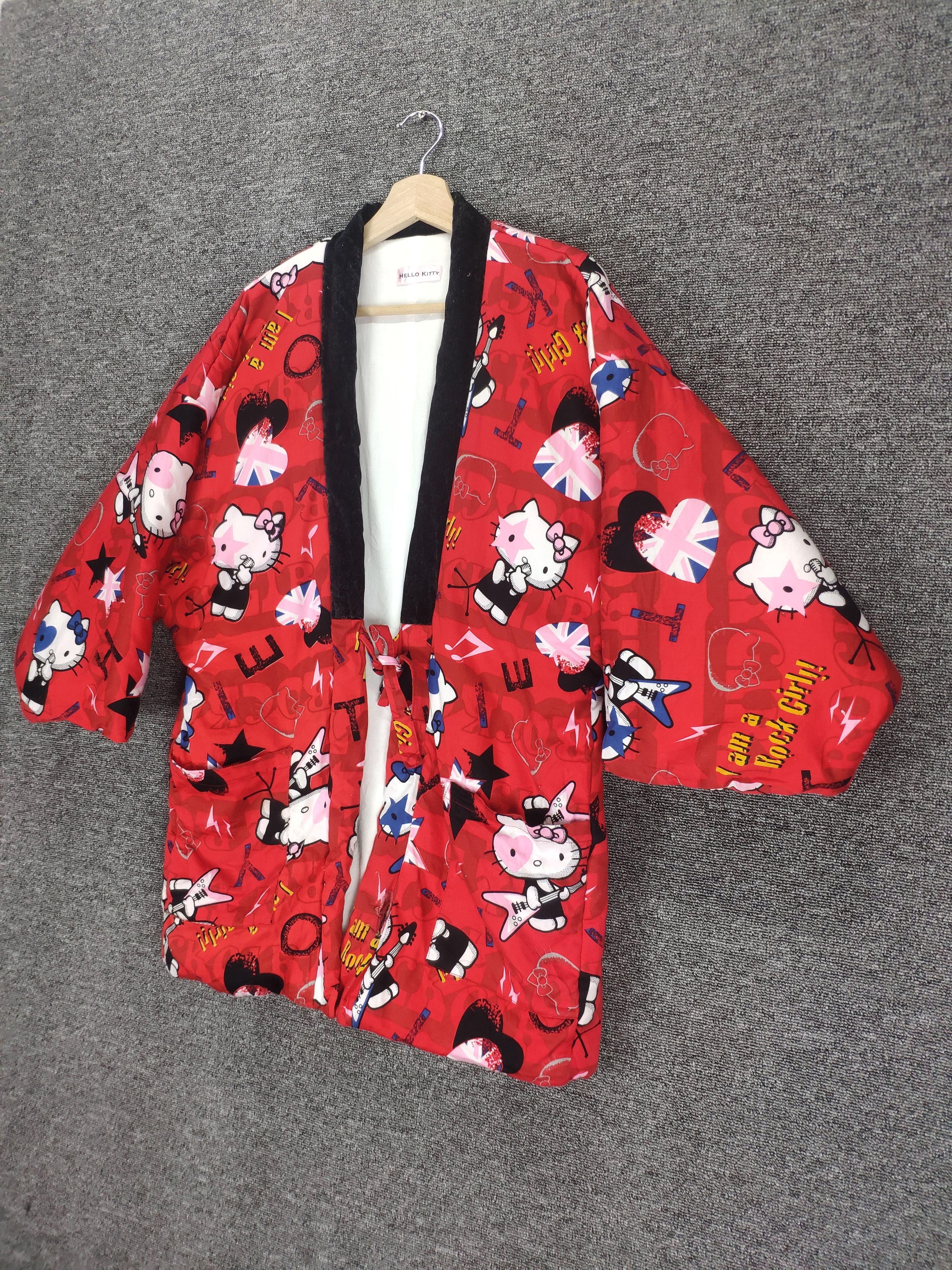 Anime × Japanese Brand × Vintage Steals 💥 Hello Kitty Cardigan Kimono Fullprint Size US L / EU 52-54 / 3 - 2 Thumbnail