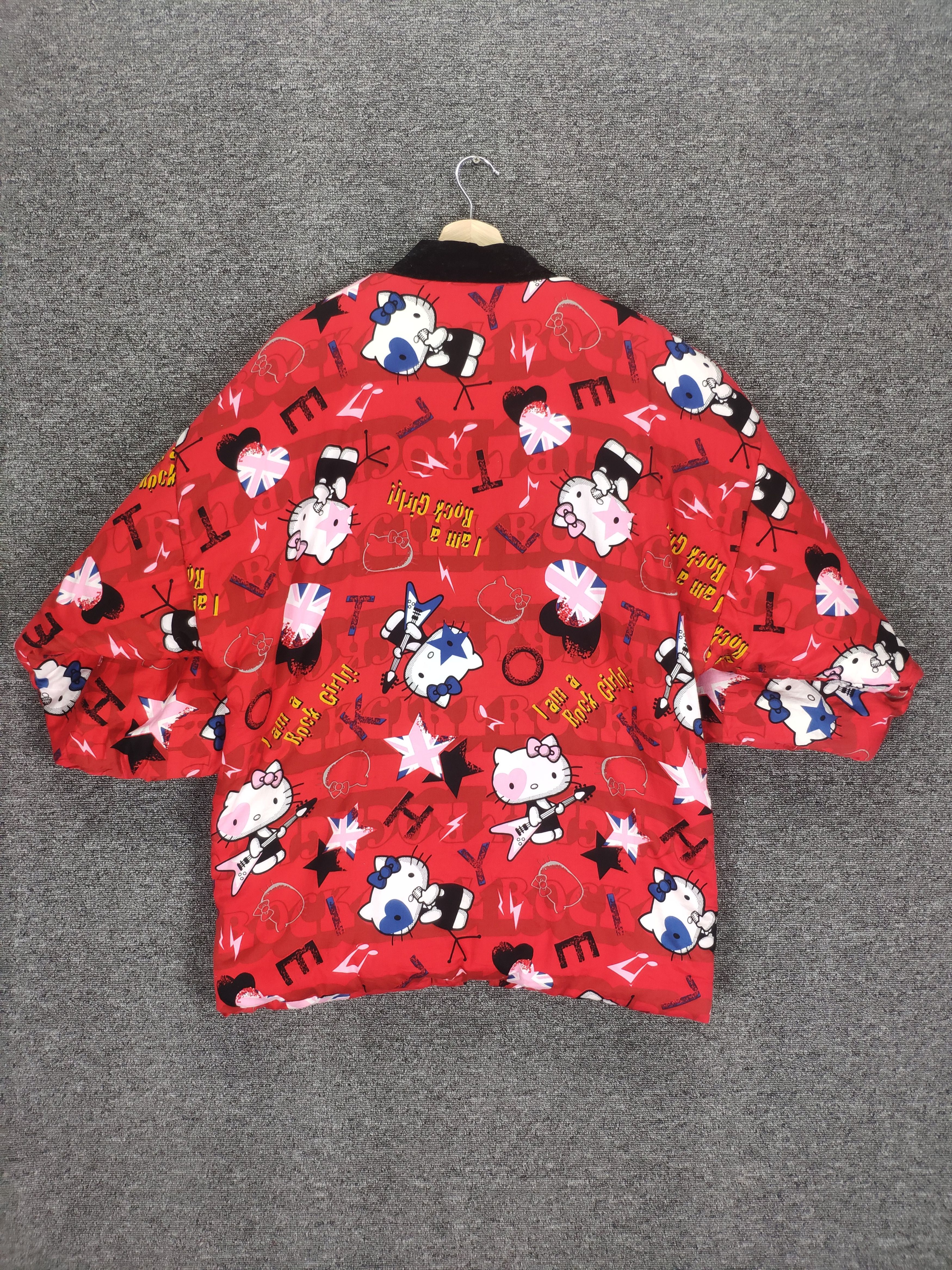 Anime × Japanese Brand × Vintage Steals 💥 Hello Kitty Cardigan Kimono Fullprint Size US L / EU 52-54 / 3 - 12 Thumbnail