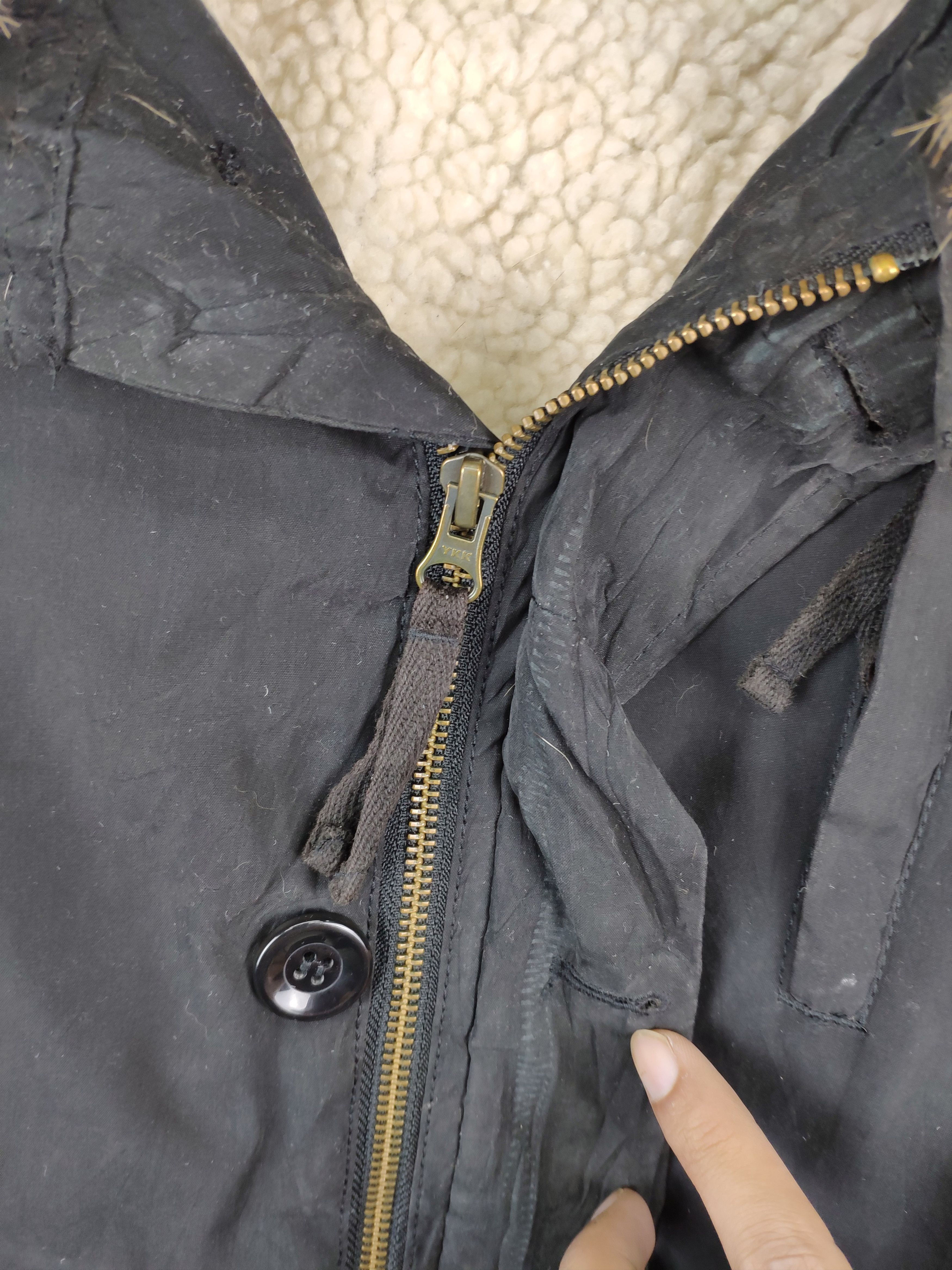 Japanese Brand × Vintage Vintage Hooded Jacket Lining Sherpa Alpha Industries Style Size US M / EU 48-50 / 2 - 12 Thumbnail