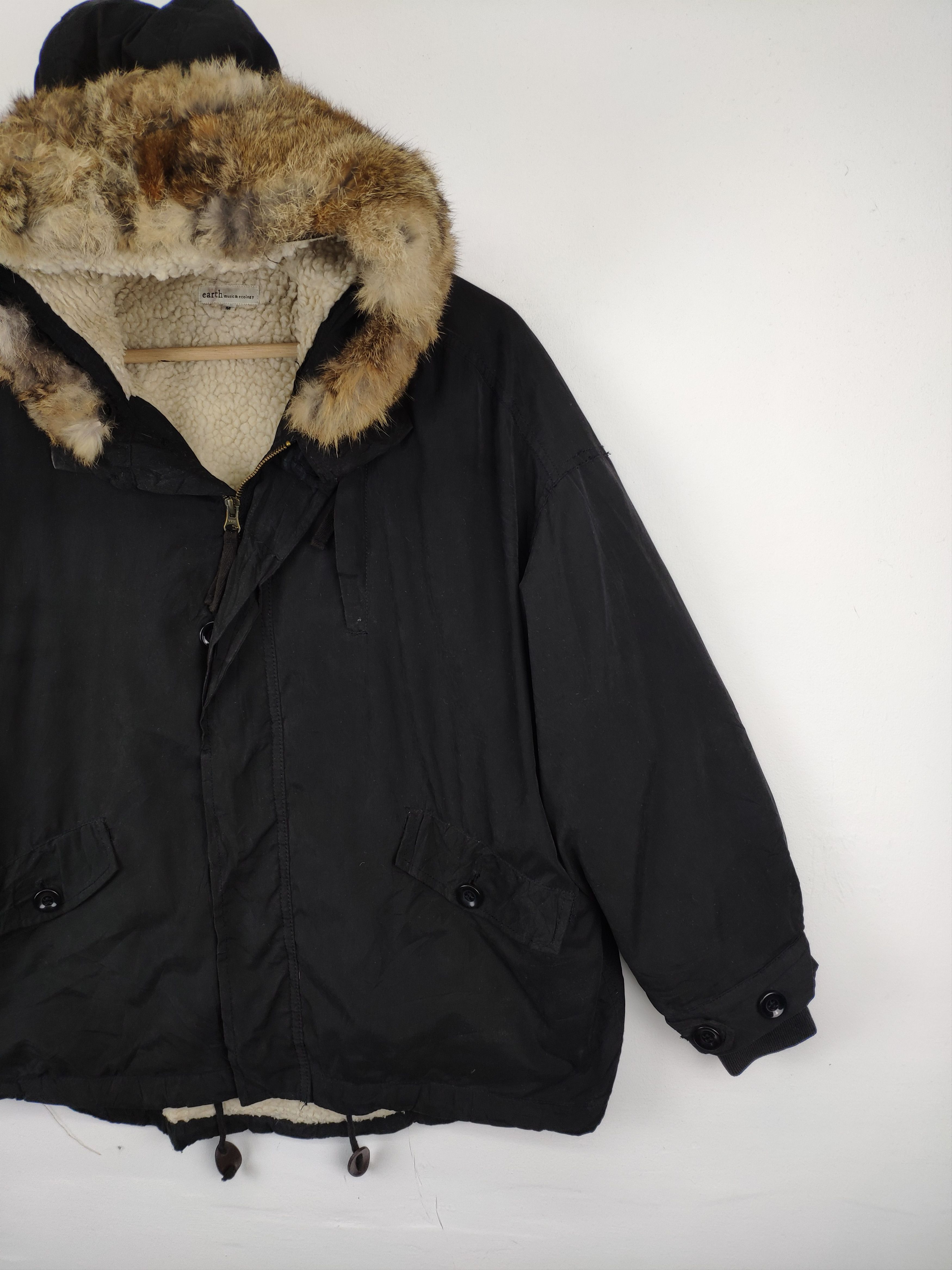 Japanese Brand × Vintage Vintage Hooded Jacket Lining Sherpa Alpha Industries Style Size US M / EU 48-50 / 2 - 8 Thumbnail