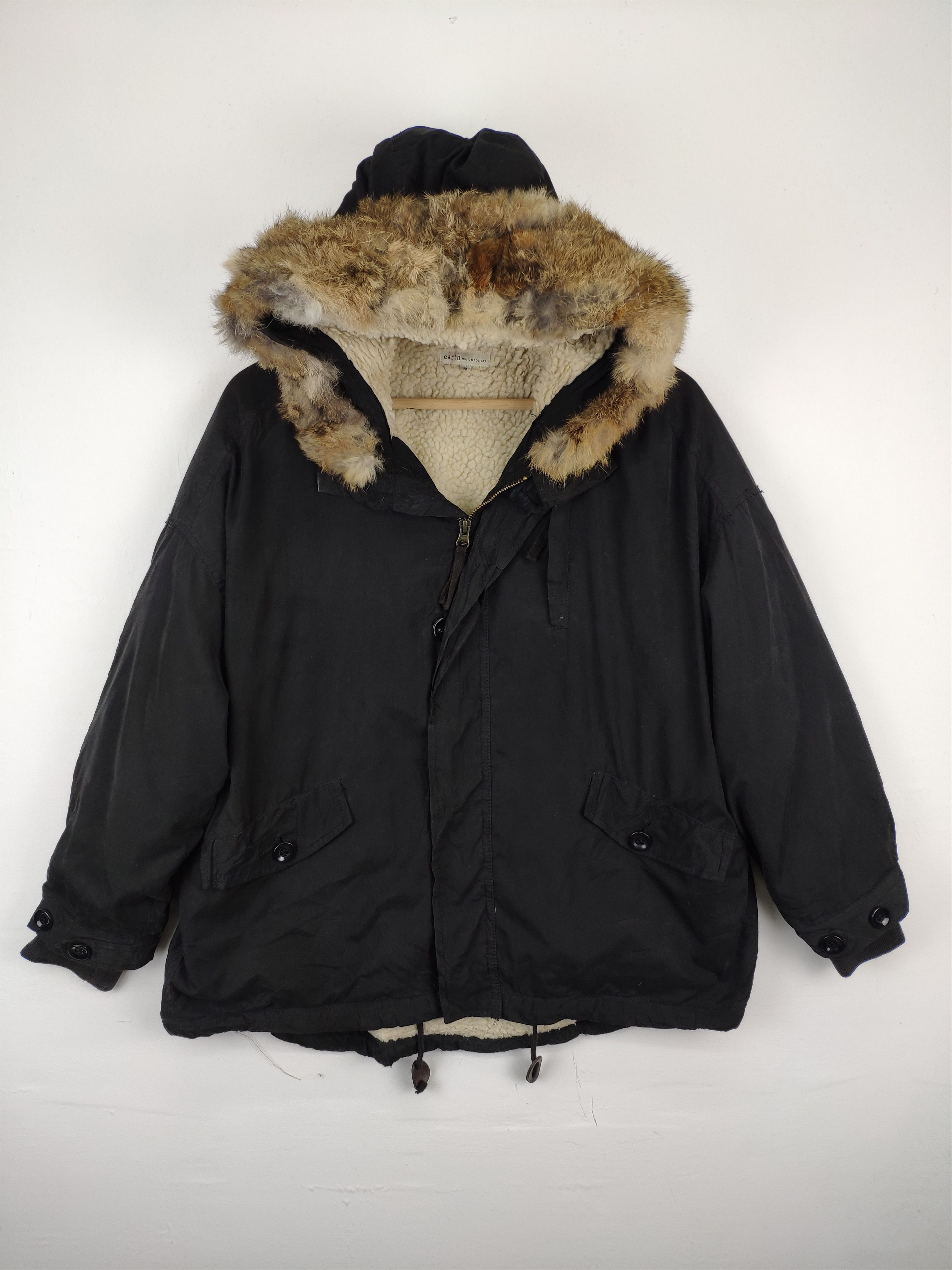 Japanese Brand × Vintage Vintage Hooded Jacket Lining Sherpa Alpha Industries Style Size US M / EU 48-50 / 2 - 7 Thumbnail
