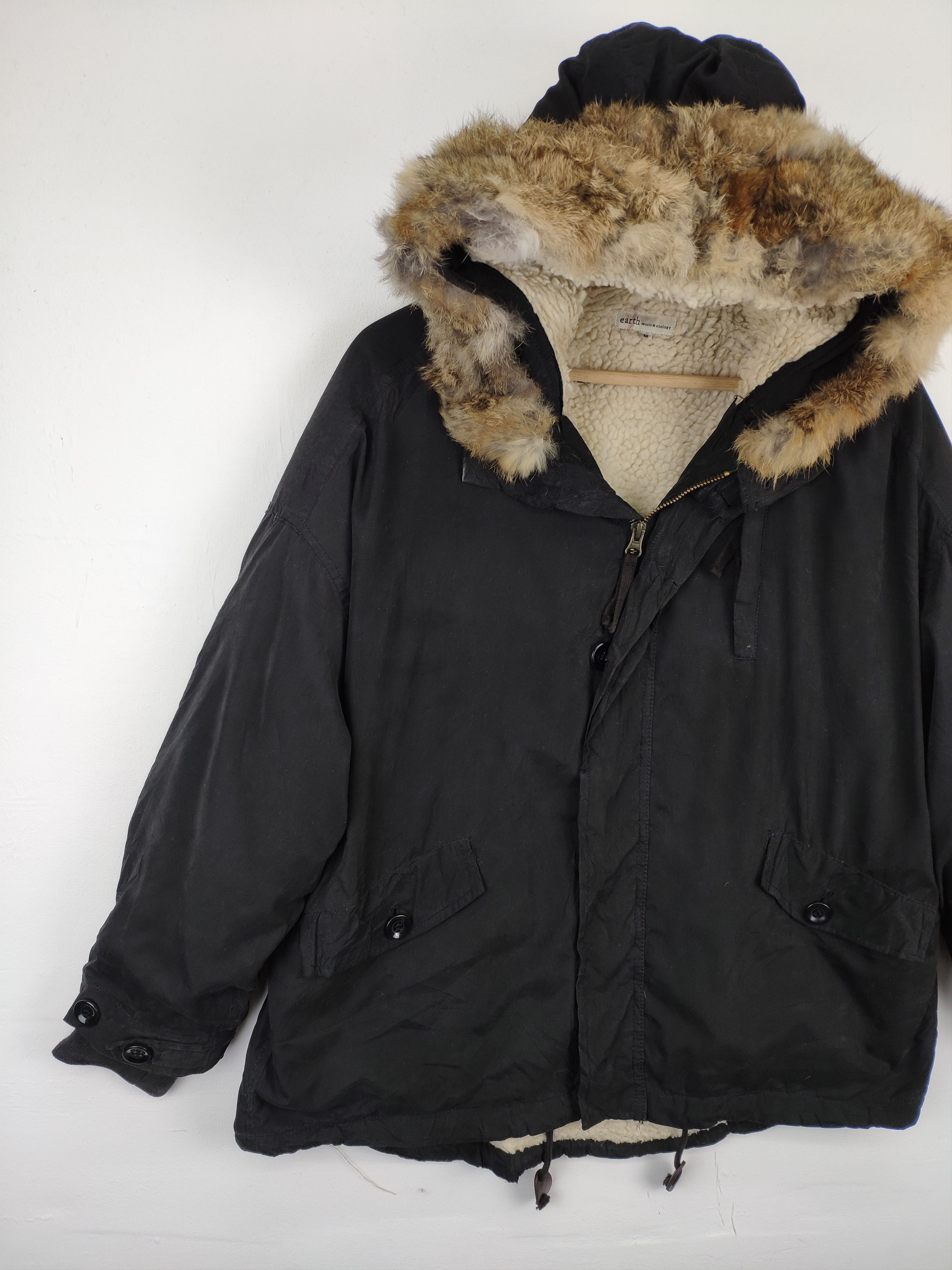 Japanese Brand × Vintage Vintage Hooded Jacket Lining Sherpa Alpha Industries Style Size US M / EU 48-50 / 2 - 9 Thumbnail