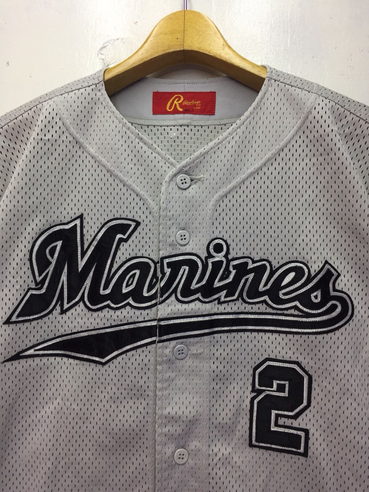 Japanese Brand Vintage Rawlings Marines Baseball Shirt Size US XL / EU 56 / 4 - 3 Thumbnail