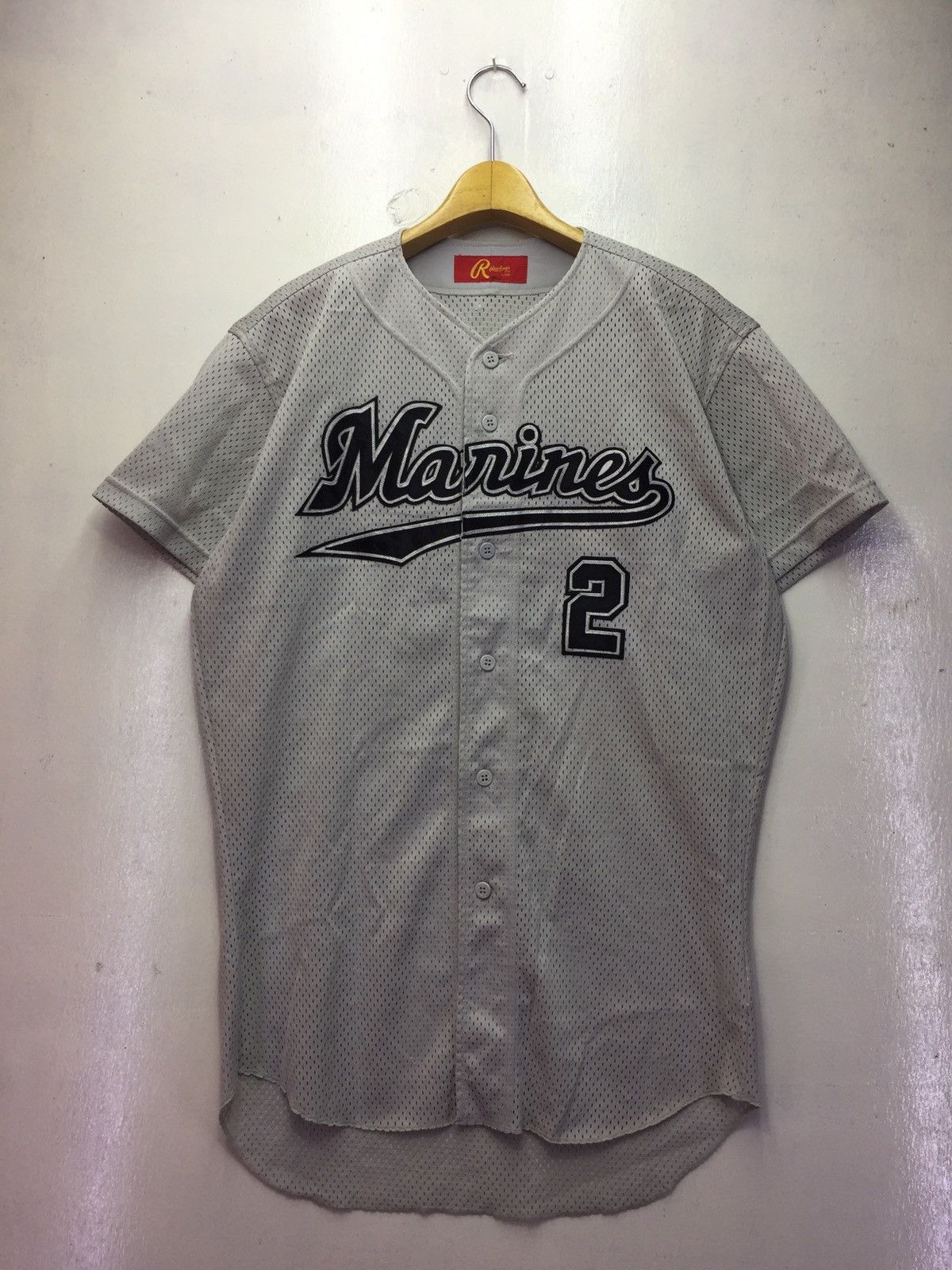 Japanese Brand Vintage Rawlings Marines Baseball Shirt Size US XL / EU 56 / 4 - 1 Thumbnail