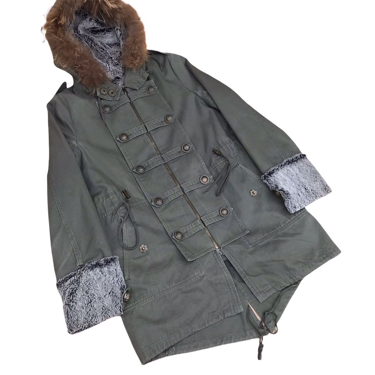5351 POUR LES HOMMES × In The Attic × Japanese Brand BRUSH parka Yohji yamamoto inspired face military fur Size US S / EU 44-46 / 1 - 4 Thumbnail