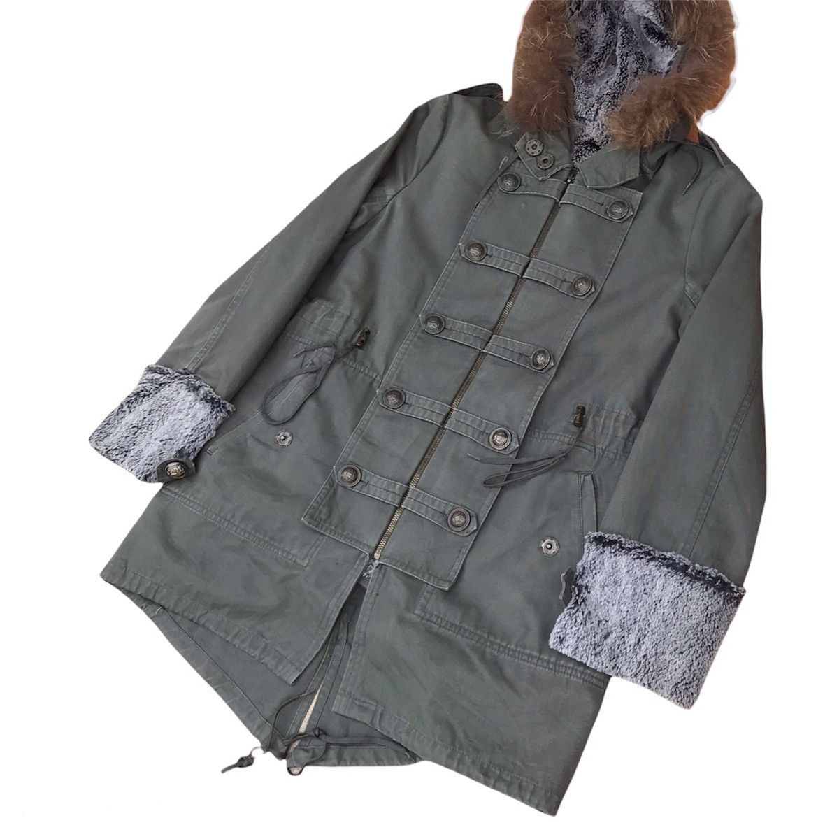5351 POUR LES HOMMES × In The Attic × Japanese Brand BRUSH parka Yohji yamamoto inspired face military fur Size US S / EU 44-46 / 1 - 3 Thumbnail