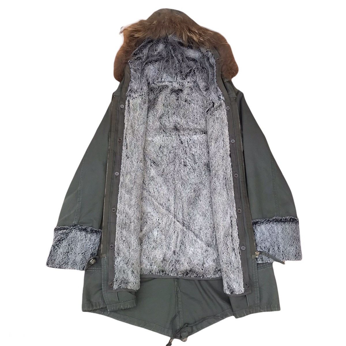 5351 POUR LES HOMMES × In The Attic × Japanese Brand BRUSH parka Yohji yamamoto inspired face military fur Size US S / EU 44-46 / 1 - 6 Thumbnail