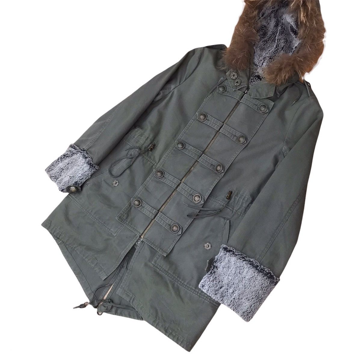 5351 POUR LES HOMMES × In The Attic × Japanese Brand BRUSH parka Yohji yamamoto inspired face military fur Size US S / EU 44-46 / 1 - 2 Thumbnail