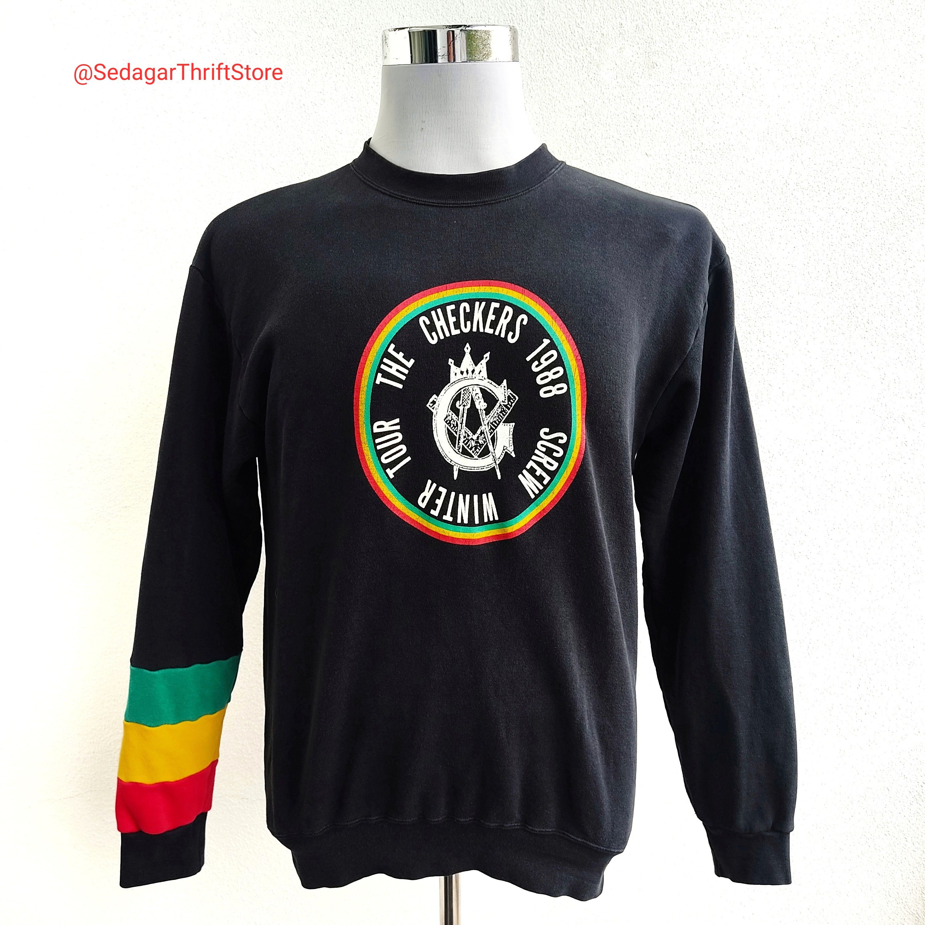 VINTAGE❗The Checkers 80s Japanese Band Sweatshirt