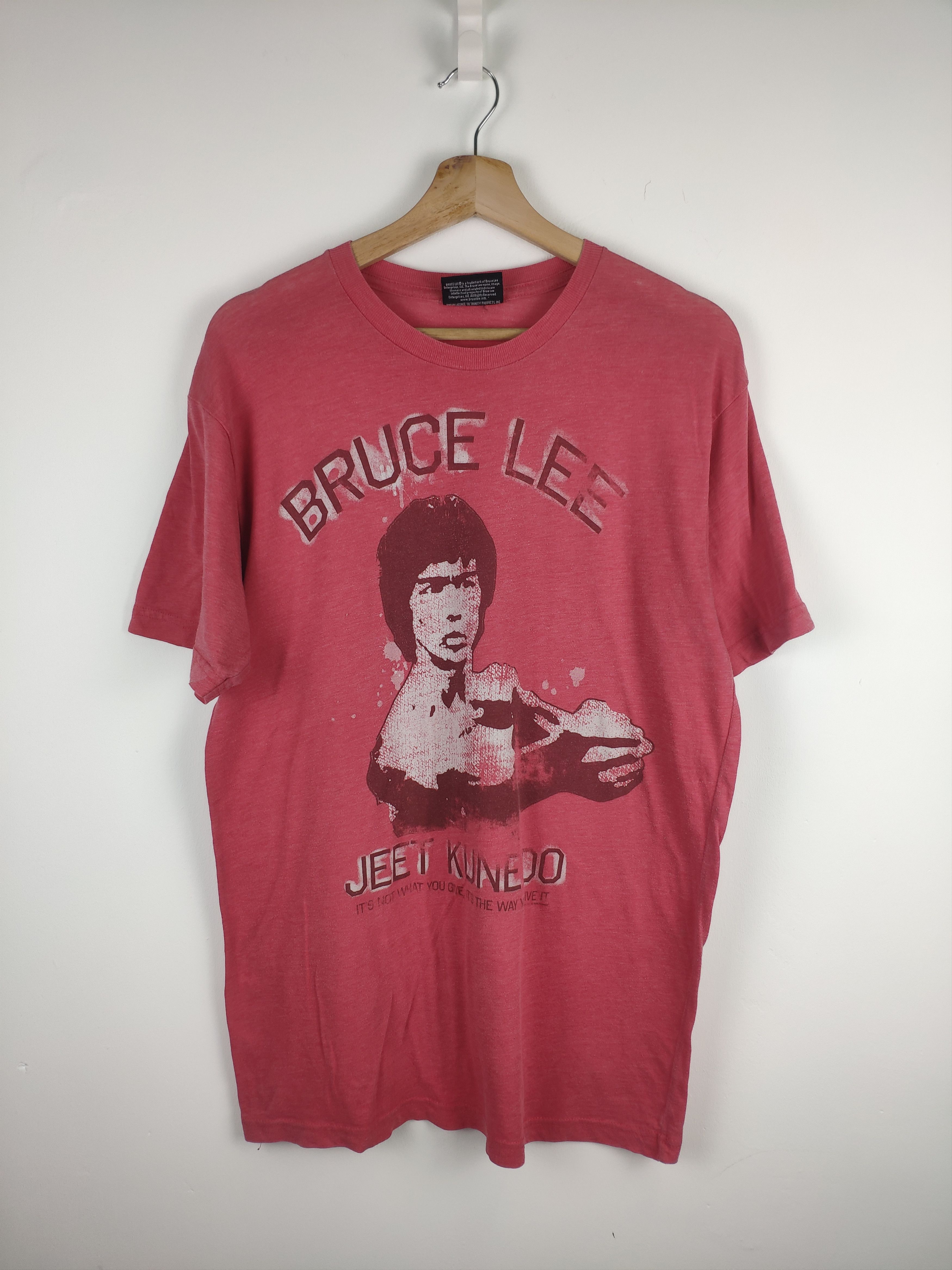 Vintage 90s outlet Drawls Skateboard USA Bruce Lee T-shirt White