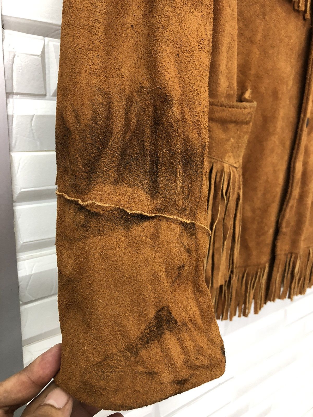 Genuine Leather × Vintage genuine leather fringe jacket hand crafted Size US M / EU 48-50 / 2 - 3 Thumbnail