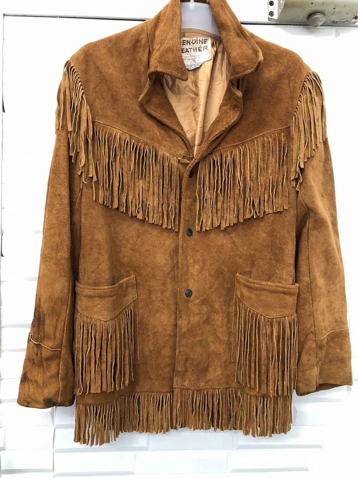 Genuine Leather × Vintage genuine leather fringe jacket hand crafted Size US M / EU 48-50 / 2 - 1 Thumbnail