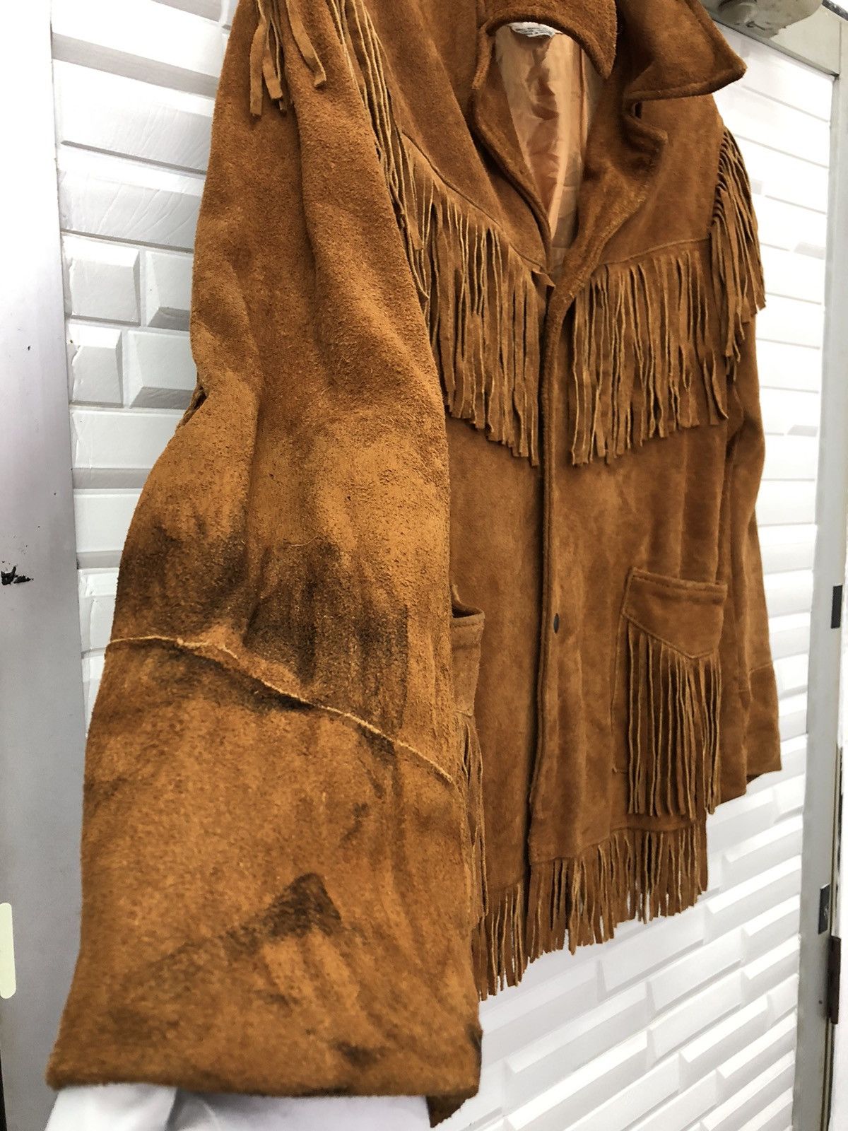 Genuine Leather × Vintage genuine leather fringe jacket hand crafted Size US M / EU 48-50 / 2 - 7 Thumbnail
