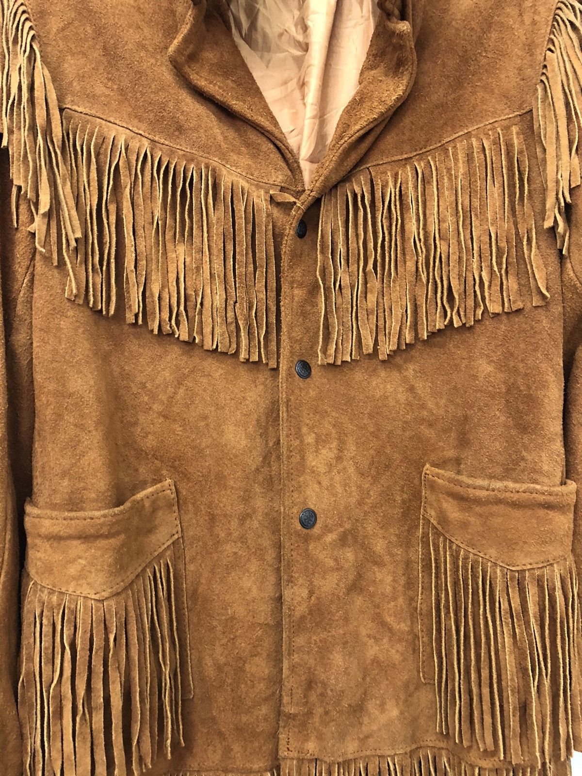 Genuine Leather × Vintage genuine leather fringe jacket hand crafted Size US M / EU 48-50 / 2 - 6 Thumbnail